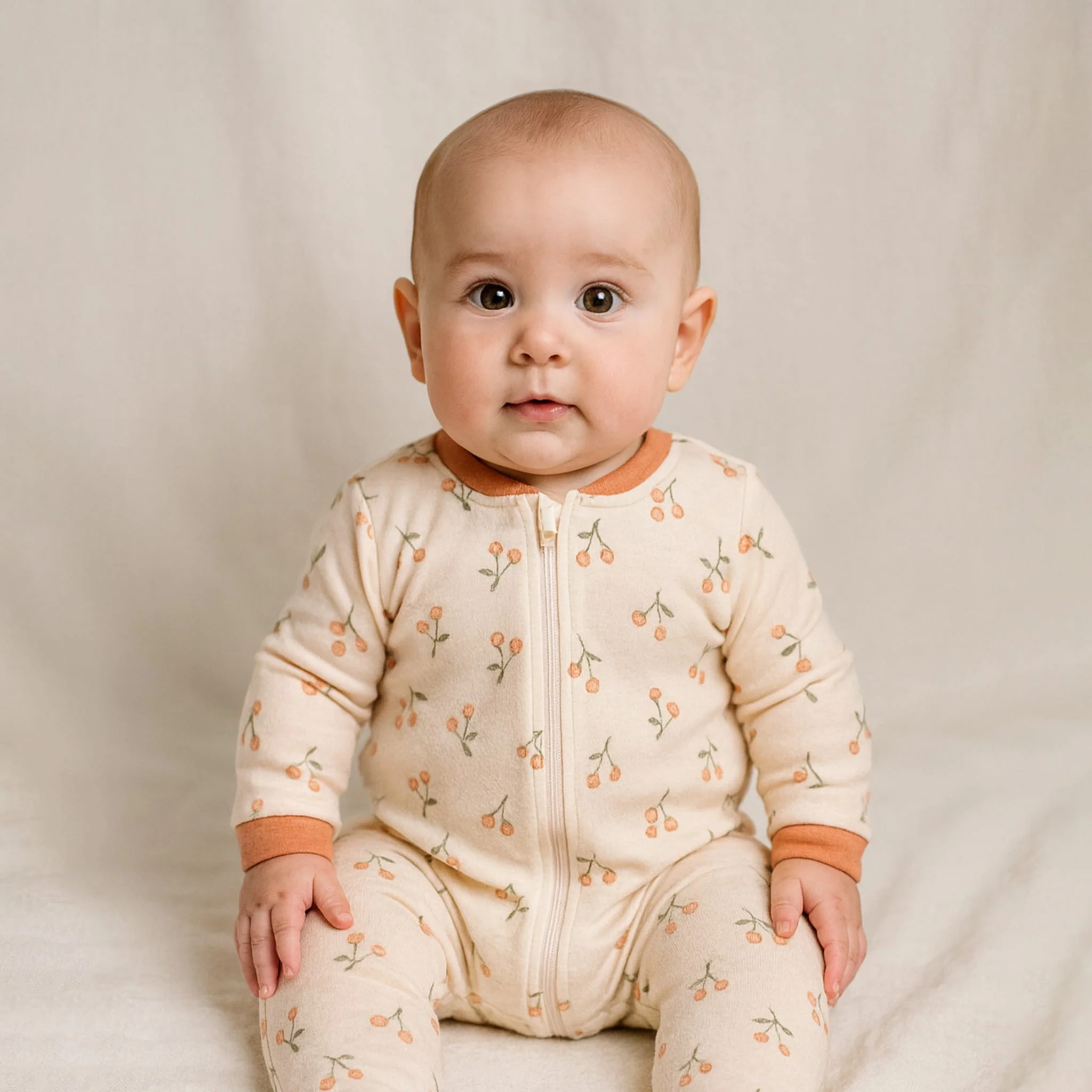 Pyjama Cerises Pommes 0-30mois - Image 2