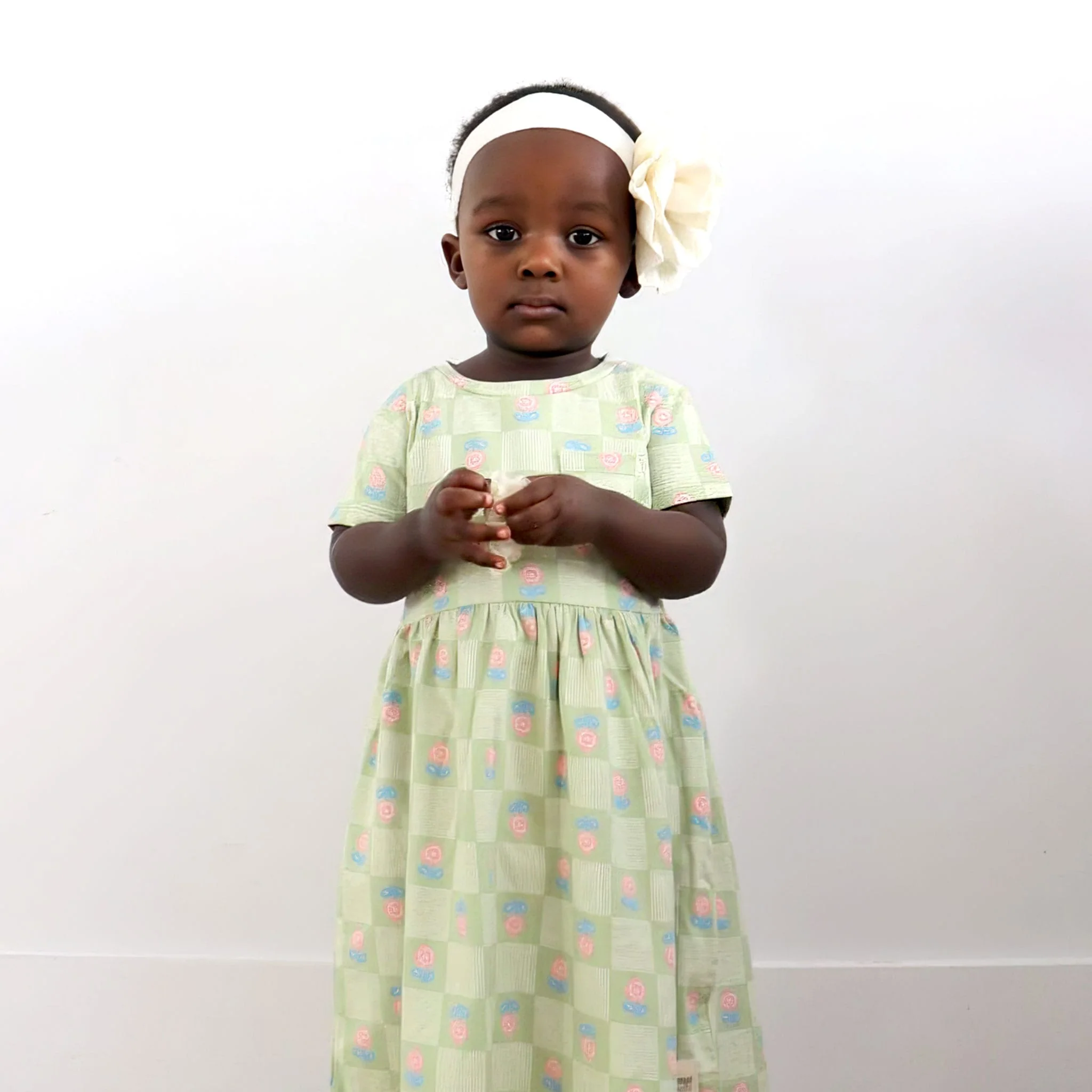 Robe Carreaux Floral 2-8ans - Image 10
