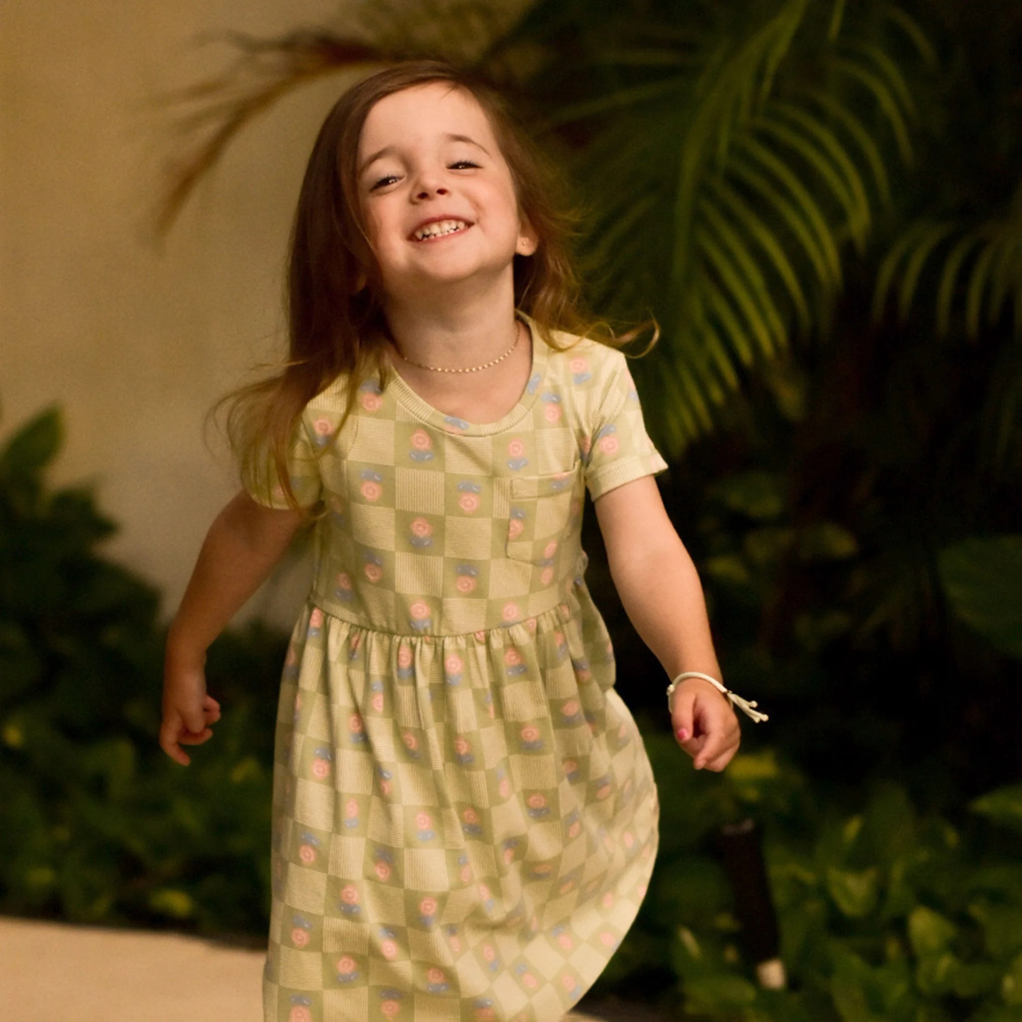 Robe Carreaux Floral 2-8ans - Image 6