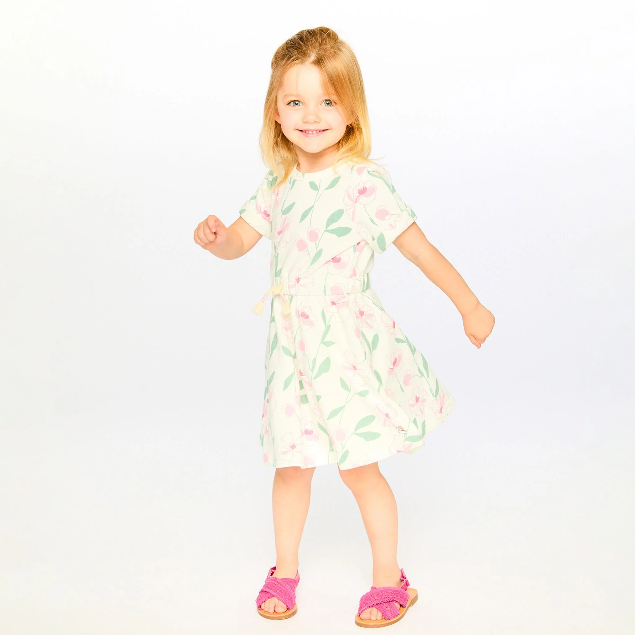 Robe Fleurs Chapeau 3-6ans - Image 2