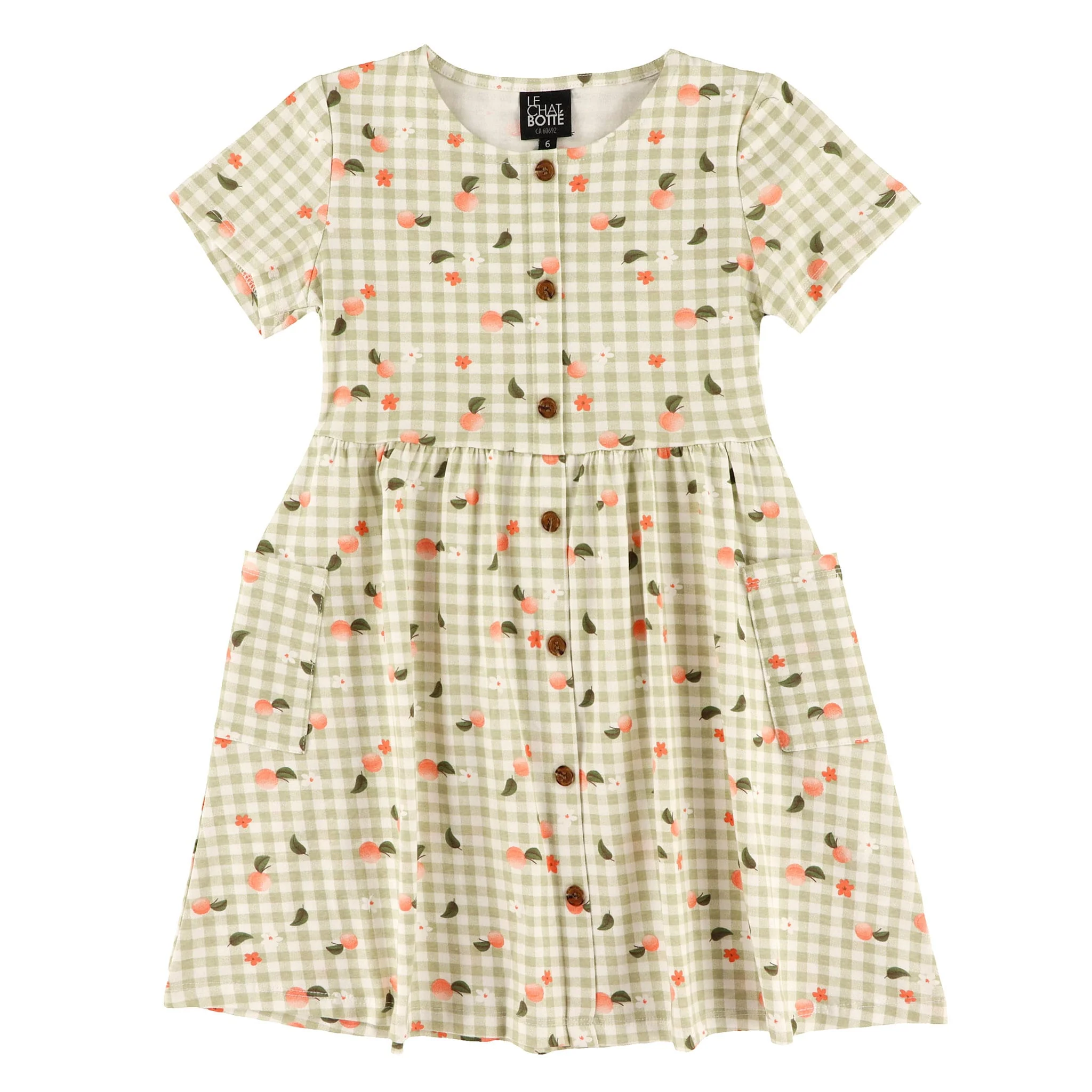 Robe Pique-nique Pêches 2-8ans