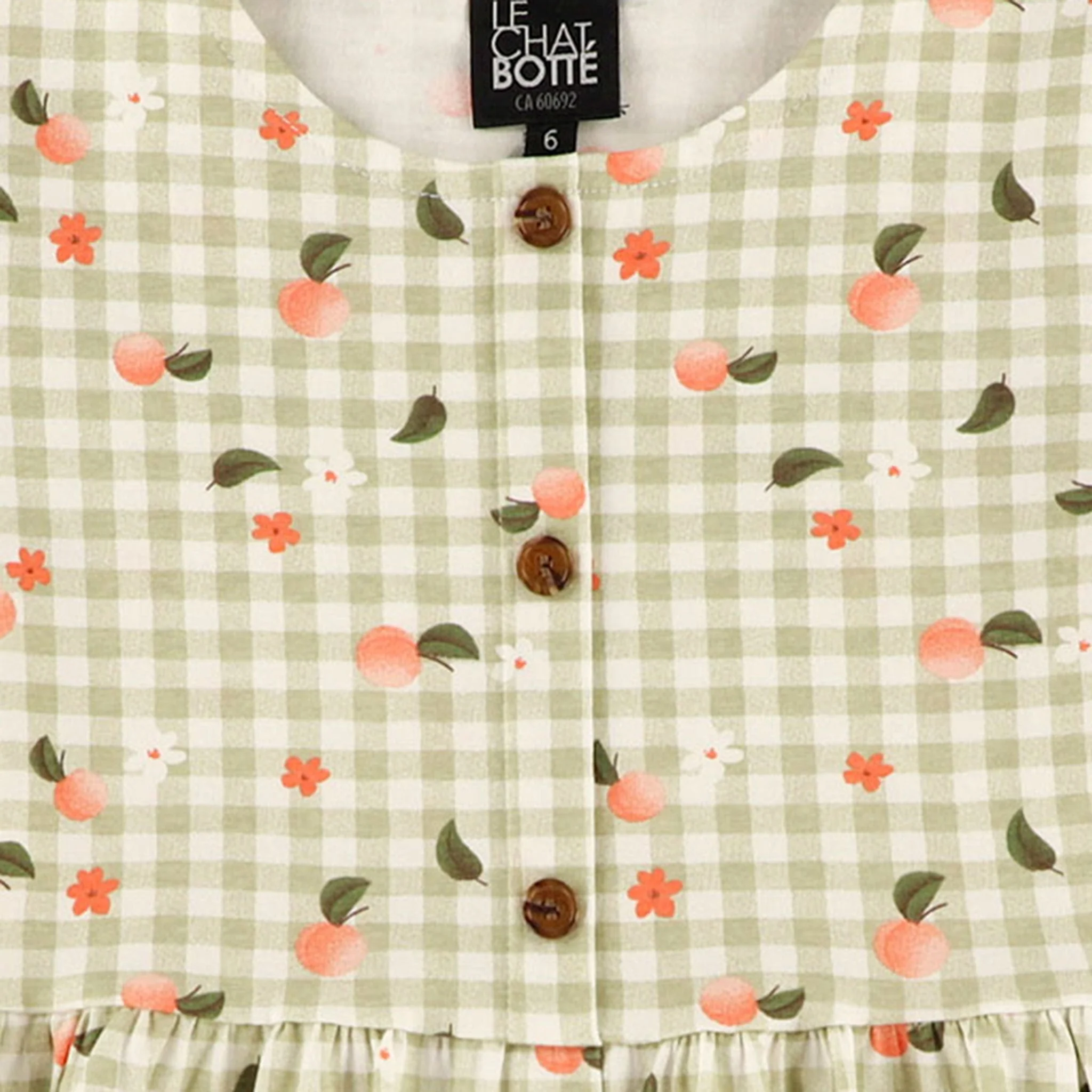 Robe Pique-nique Pêches 2-8ans - Image 6