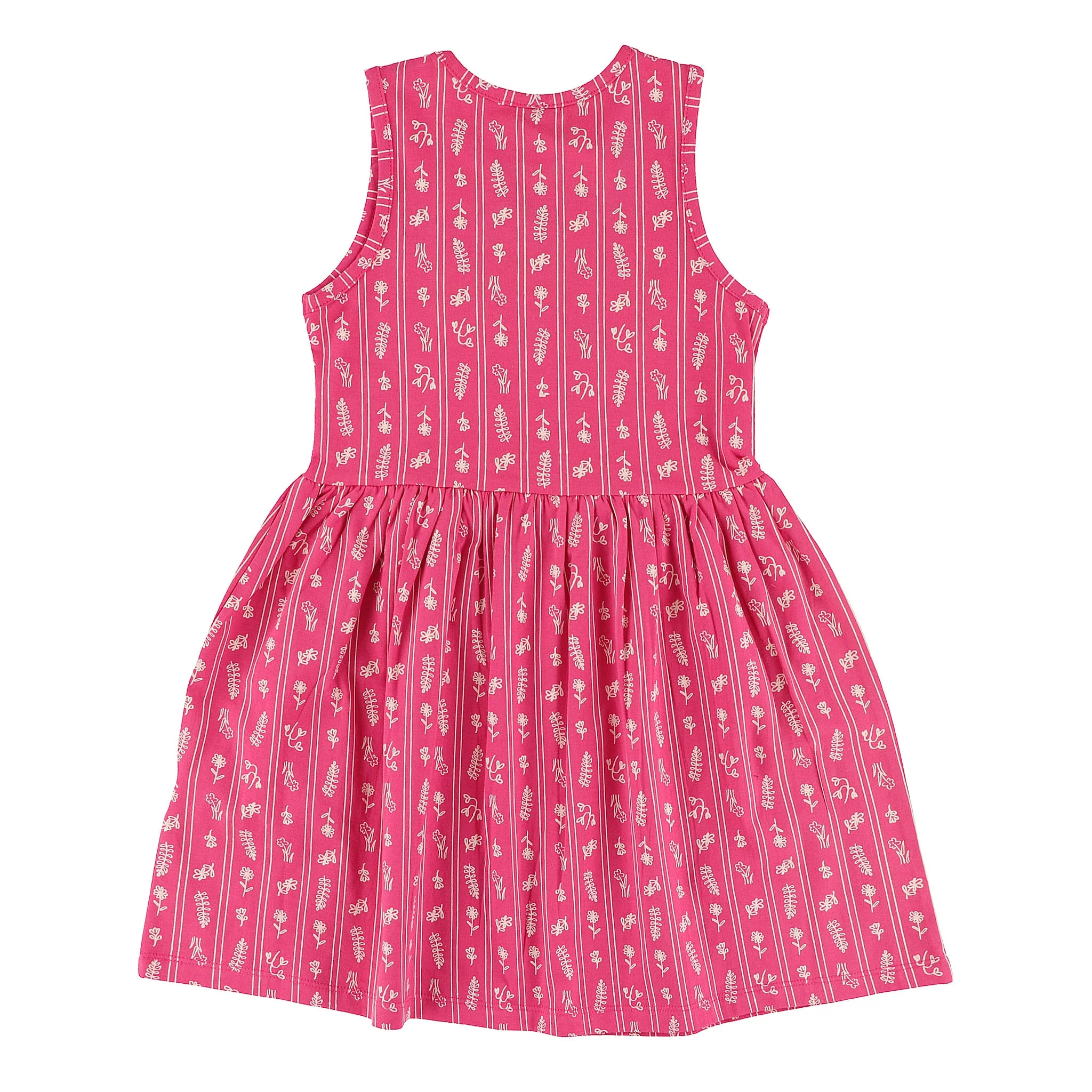 Robe Rayée Fleurs 2-8ans - Image 5