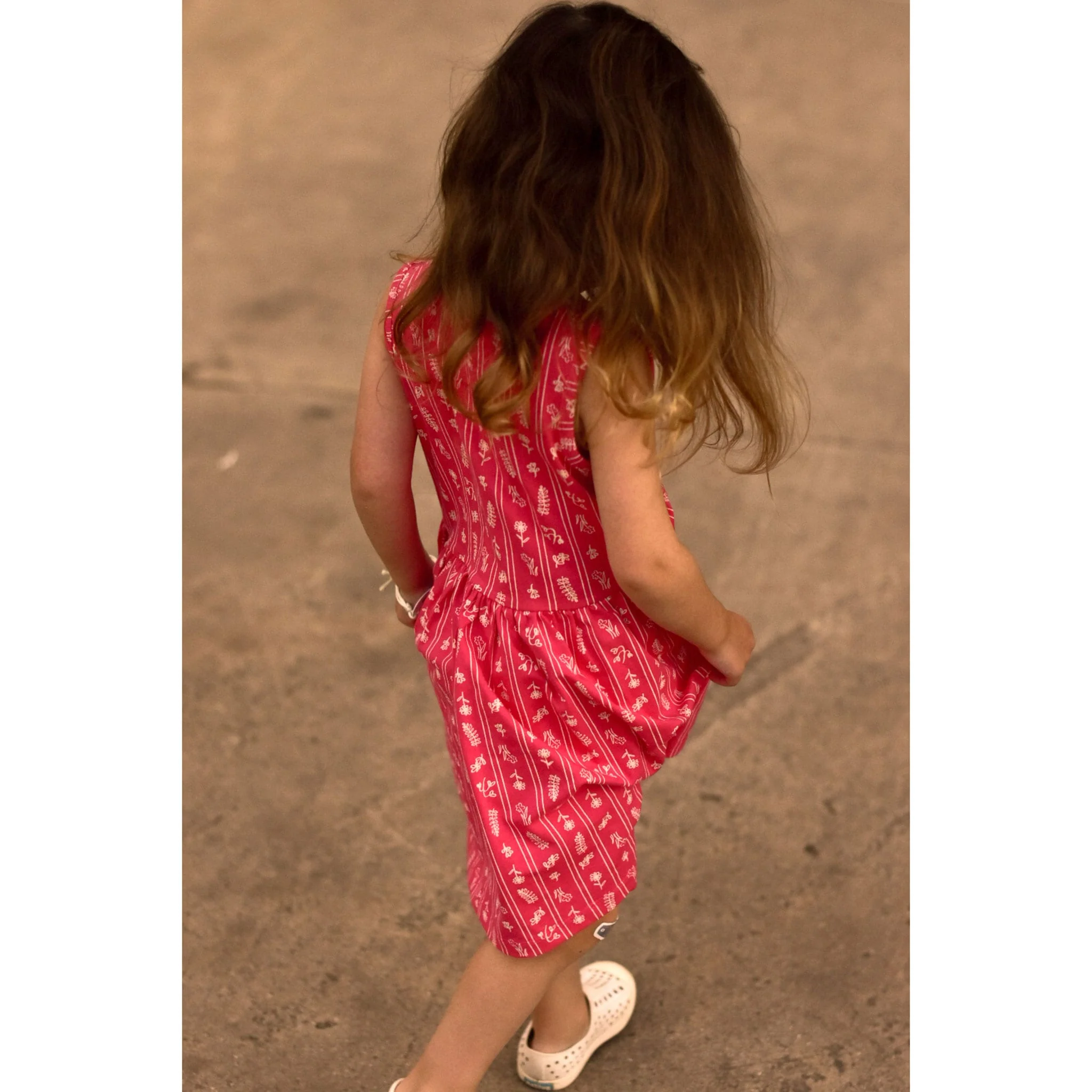 Robe Rayée Fleurs 2-8ans - Image 7