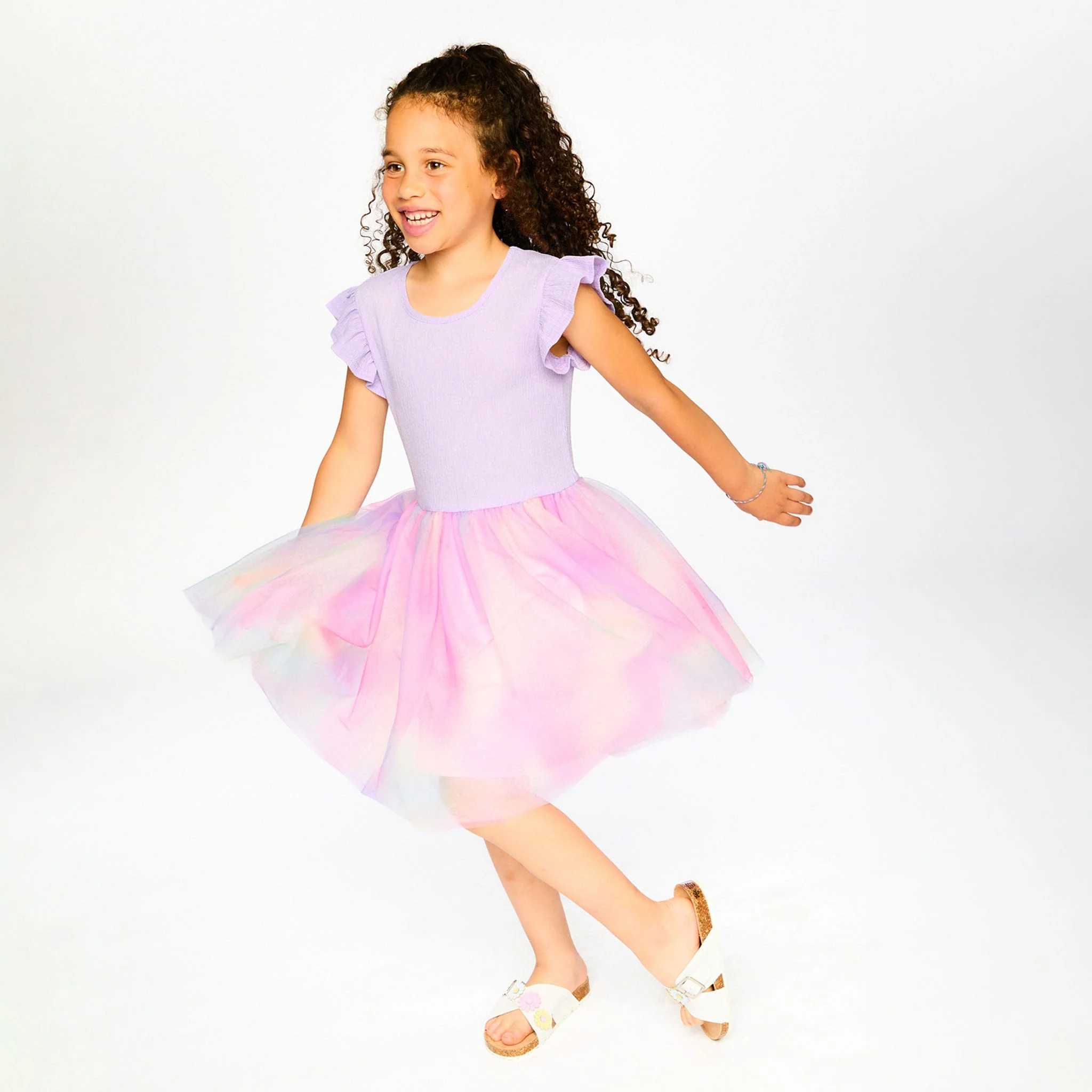 Robe Tulle Lilas 3-6ans - Image 2