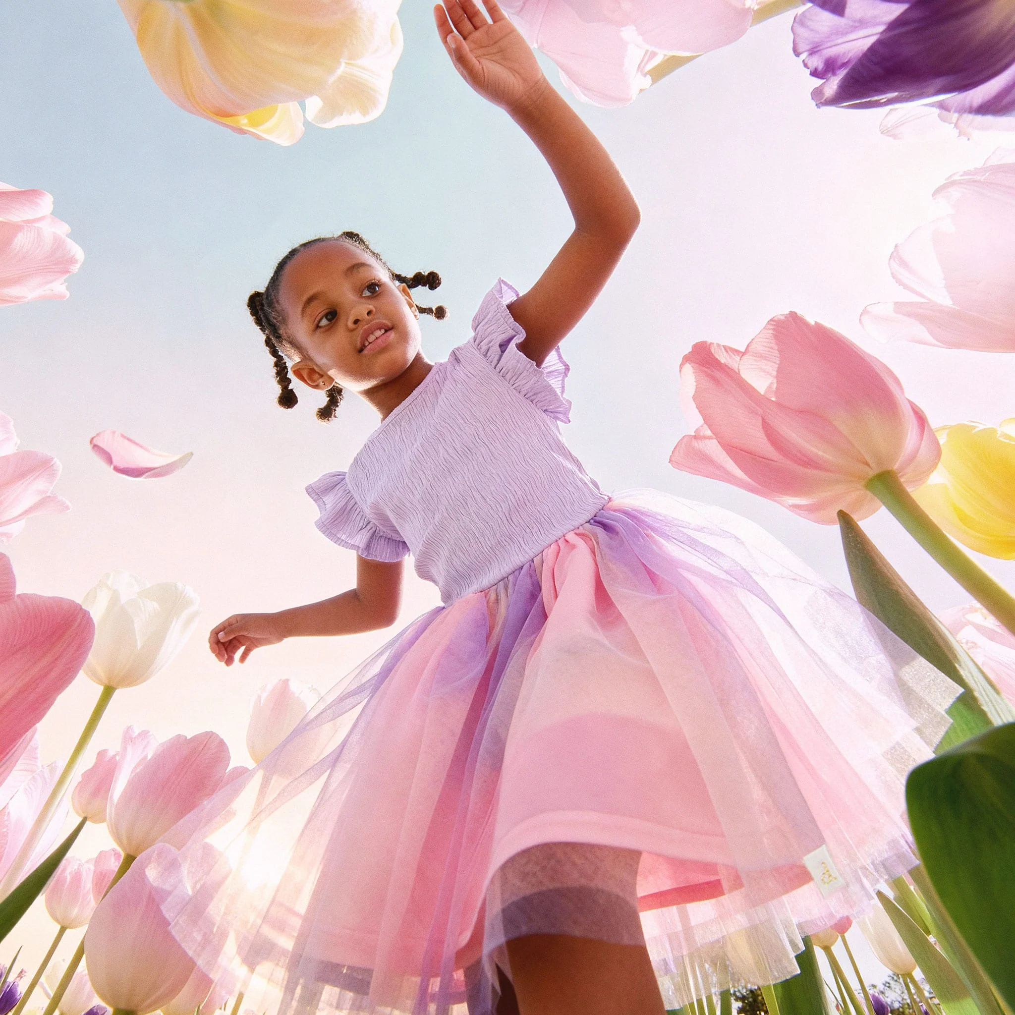 Robe Tulle Lilas 3-6ans - Image 7