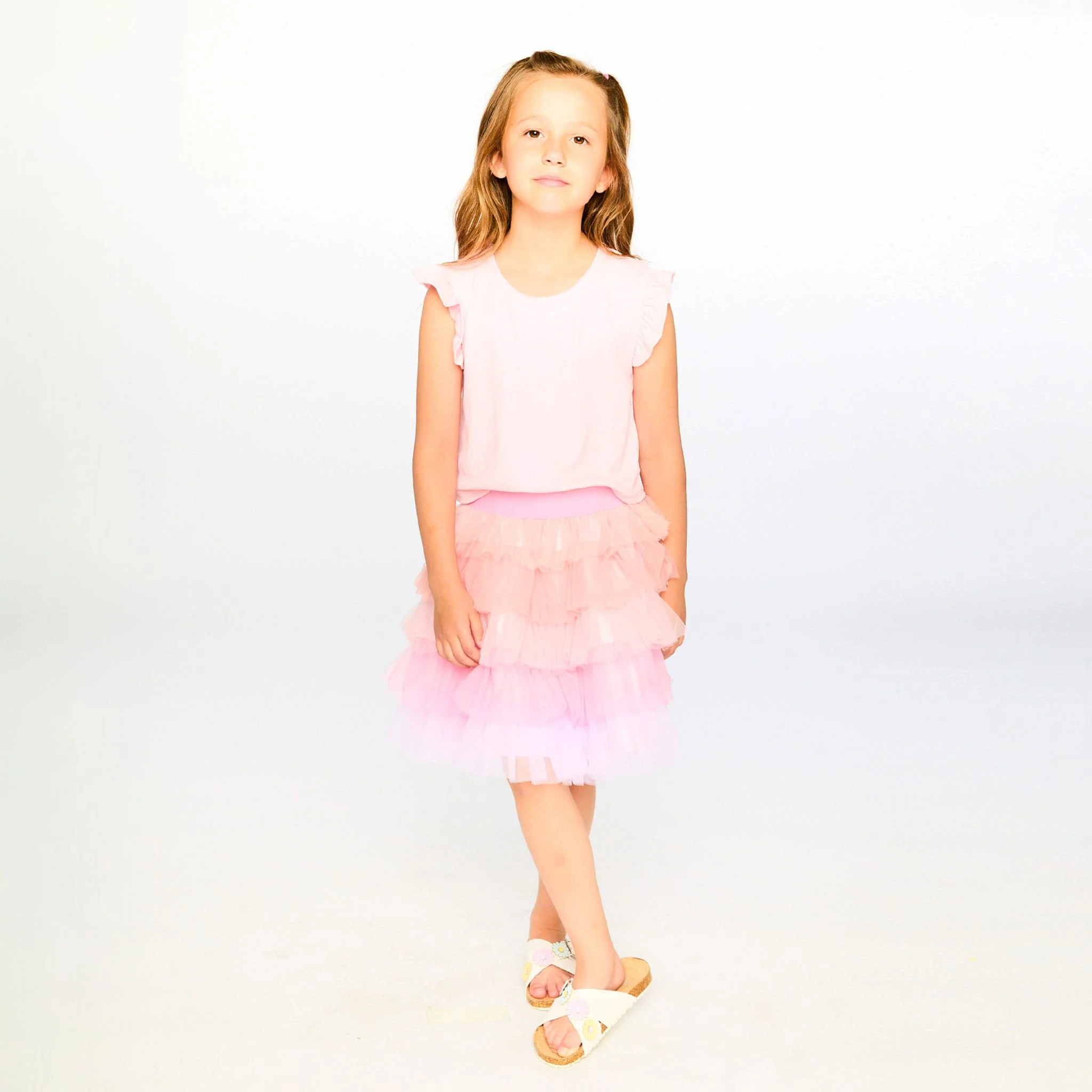 Robe Tulle Rose 7-10ans - Image 3