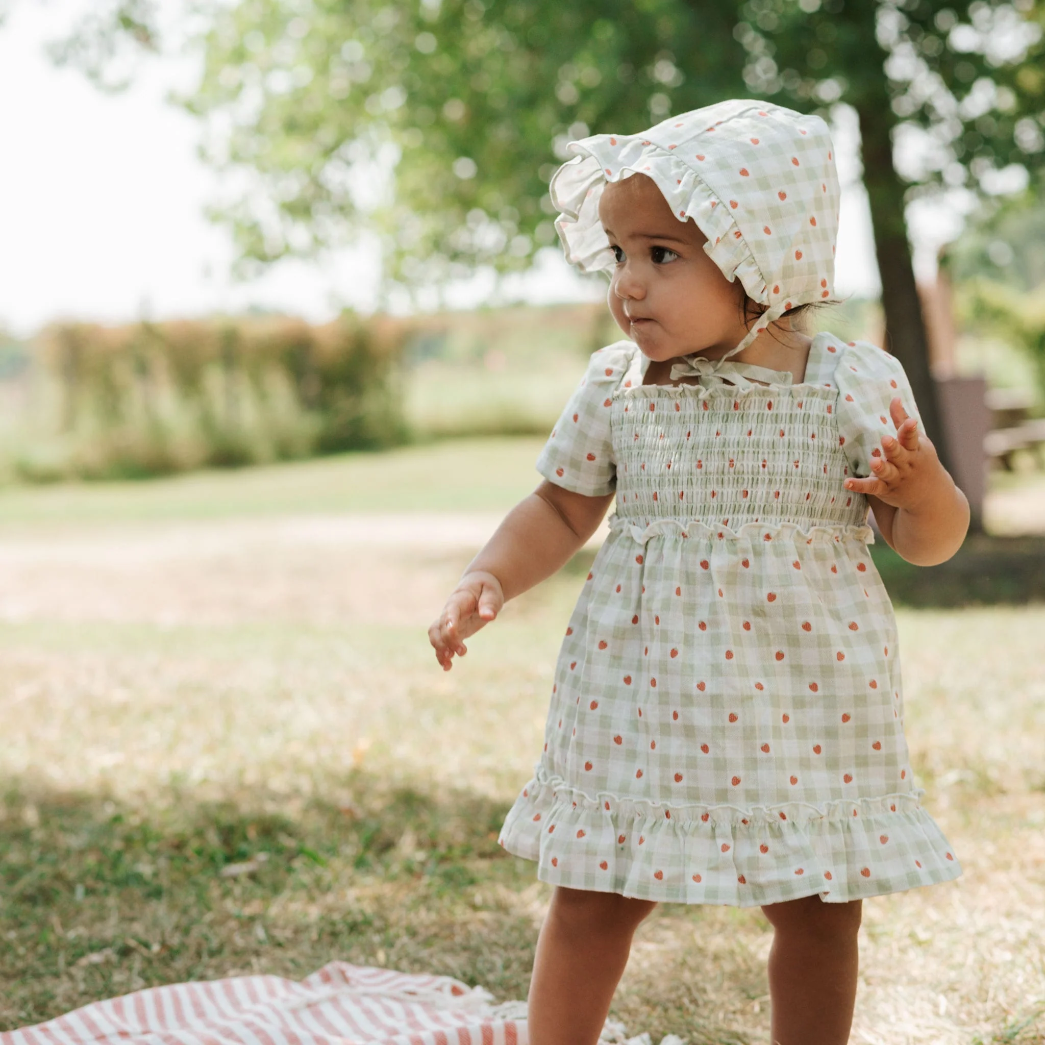 Robe Vichy Fraises 3-24mois - Image 4