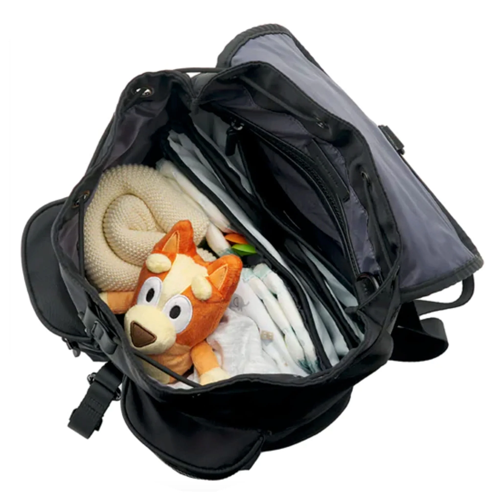 Sac à couches à Dos - Noir - Image 5