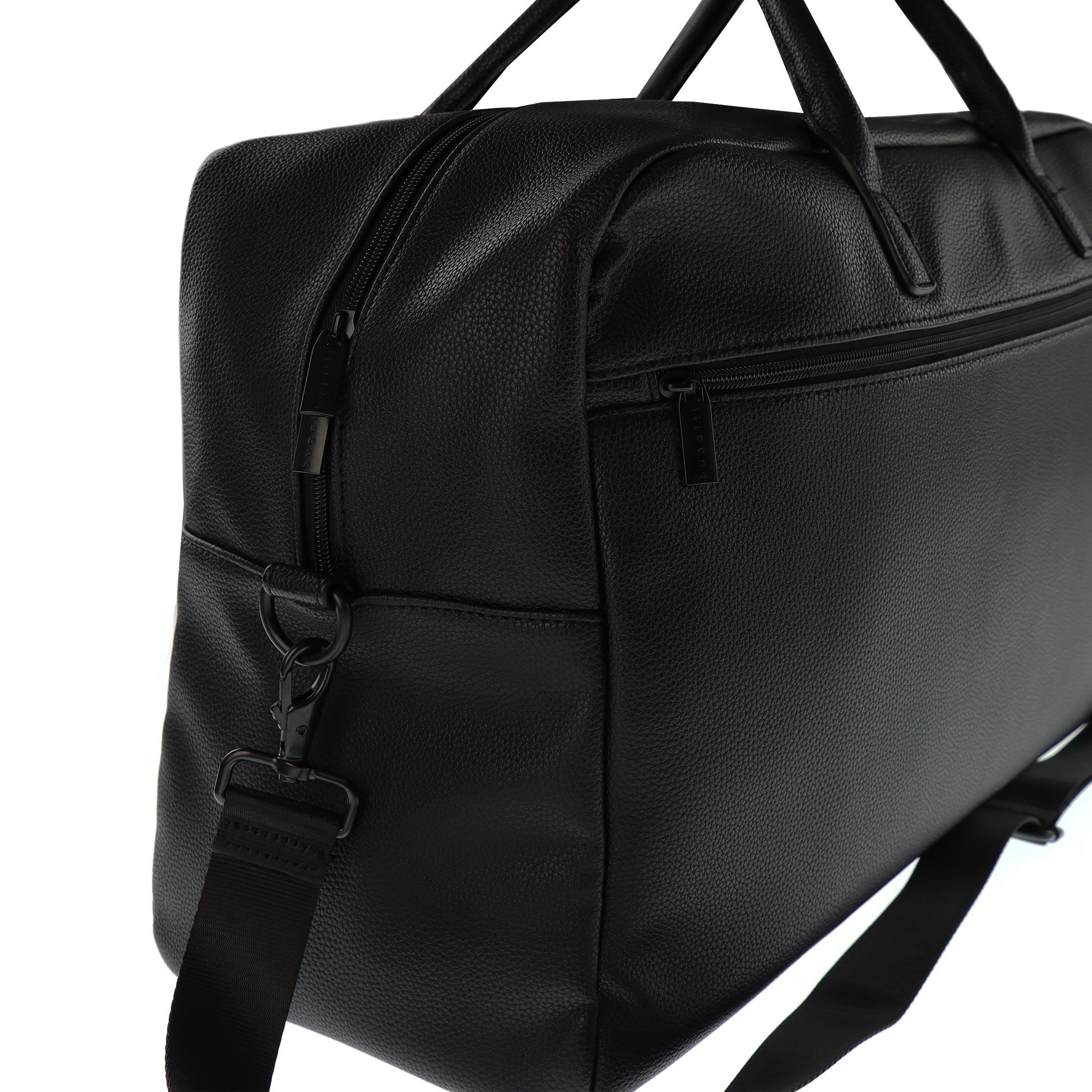 Sac de Voyage 2-en-1 Cuir Végan - Noir - Image 8