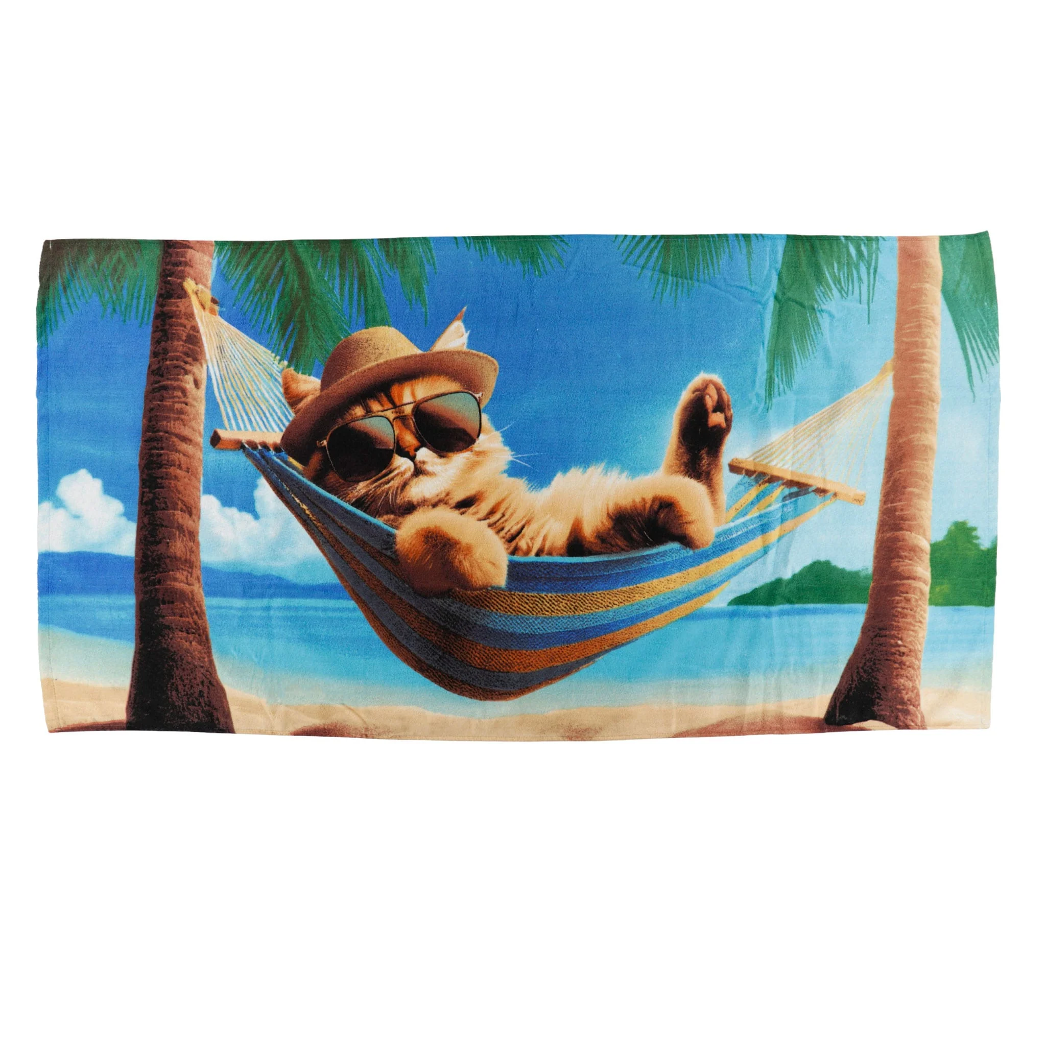 Serviette de Plage - Chat Cool