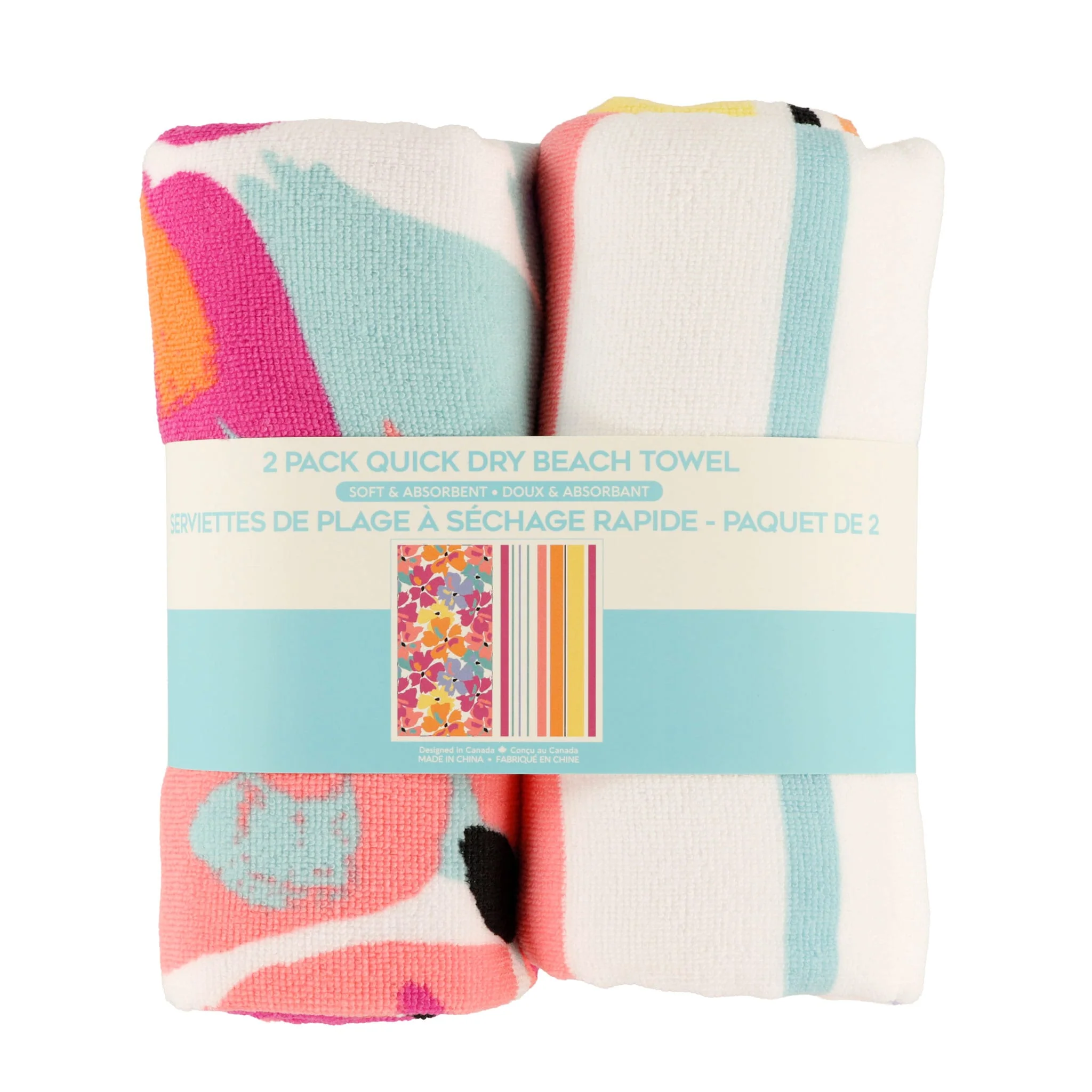 Serviettes (2) - Rayures Florales