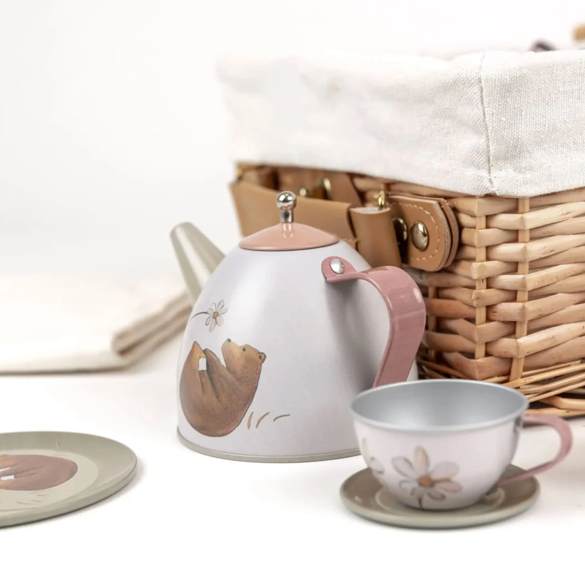 Set de Thé en Métal et Osier - Forêt - Image 4