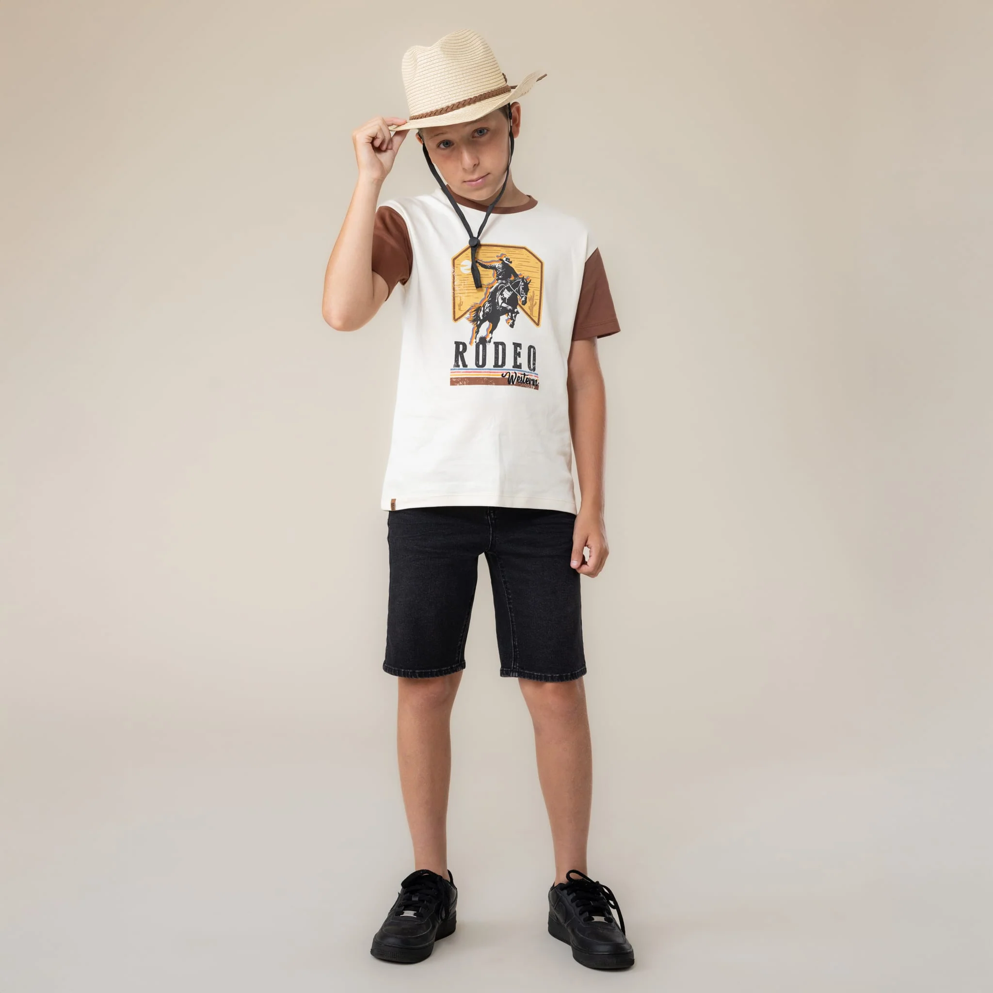Short Denim Noir Ouest 2-12ans - Image 2