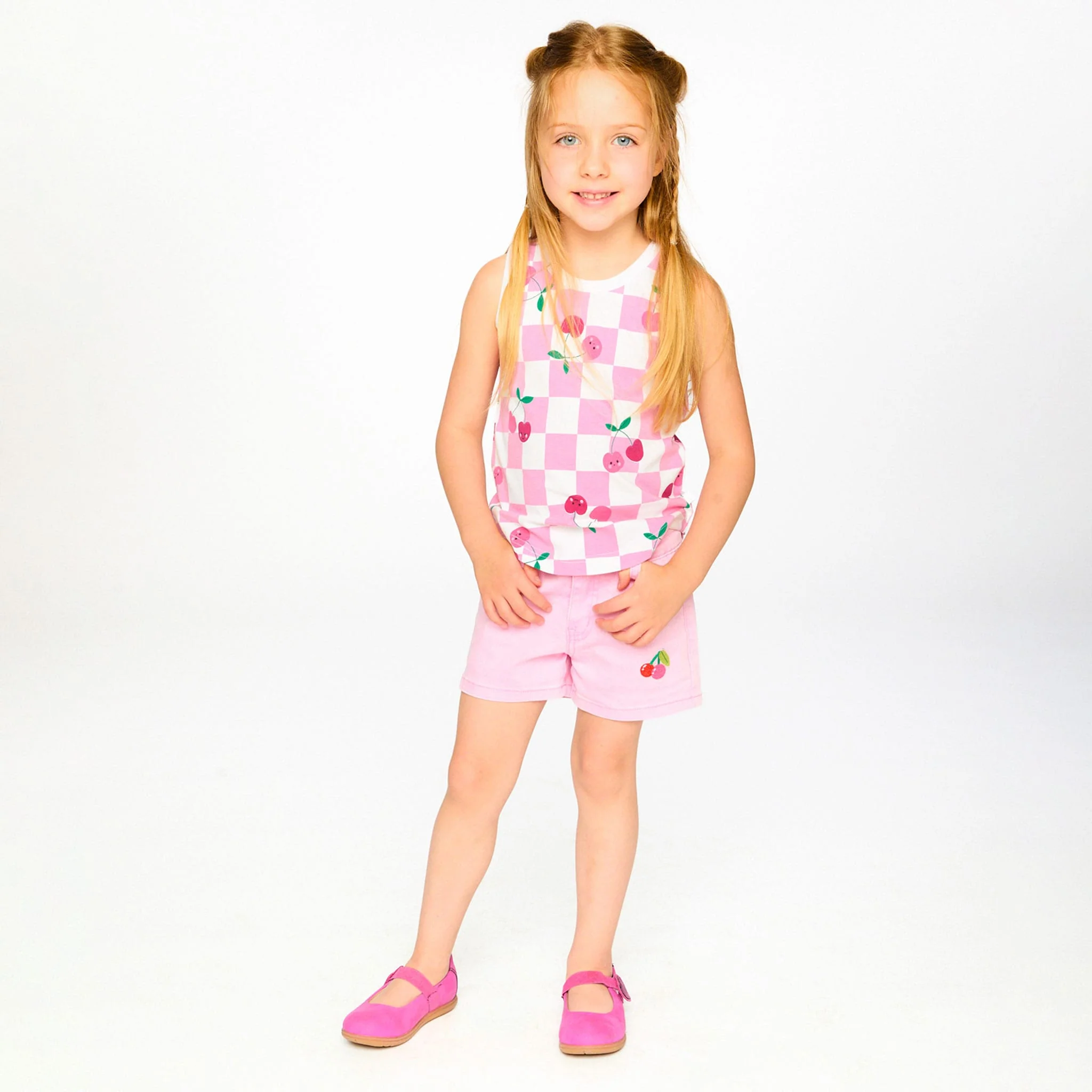 Short Denim Rose Cerise 7-10ans - Image 3