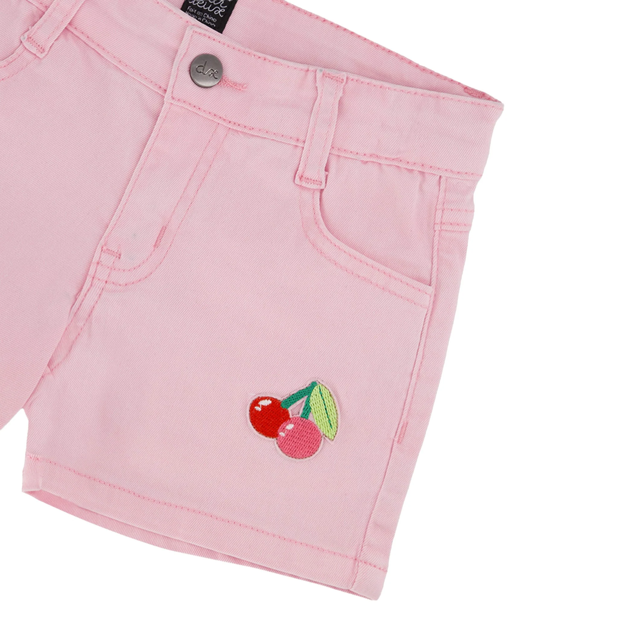 Short Denim Rose Cerise 7-10ans - Image 9