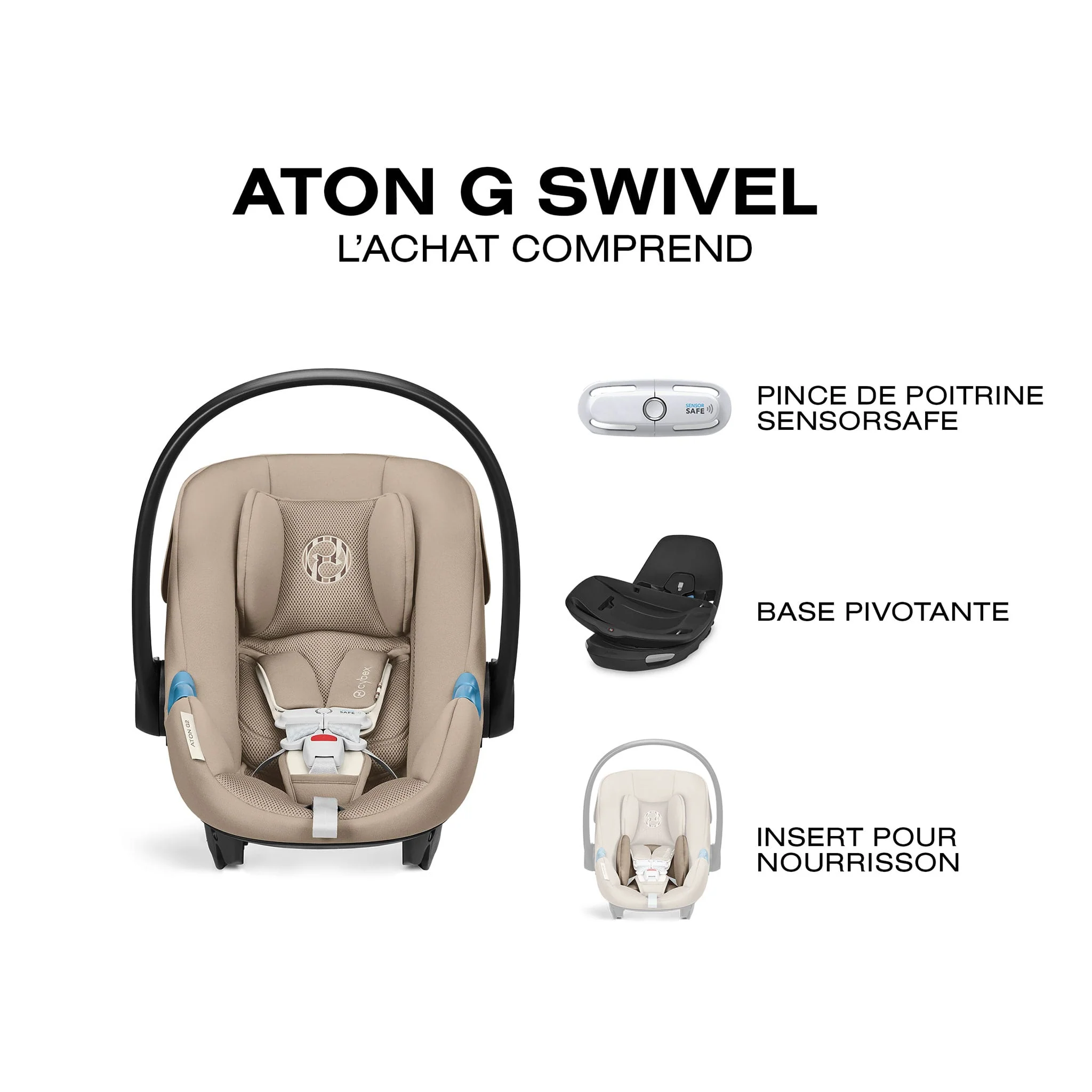 Siège Auto Rotatif Aton G Swivel - Amande - Image 5
