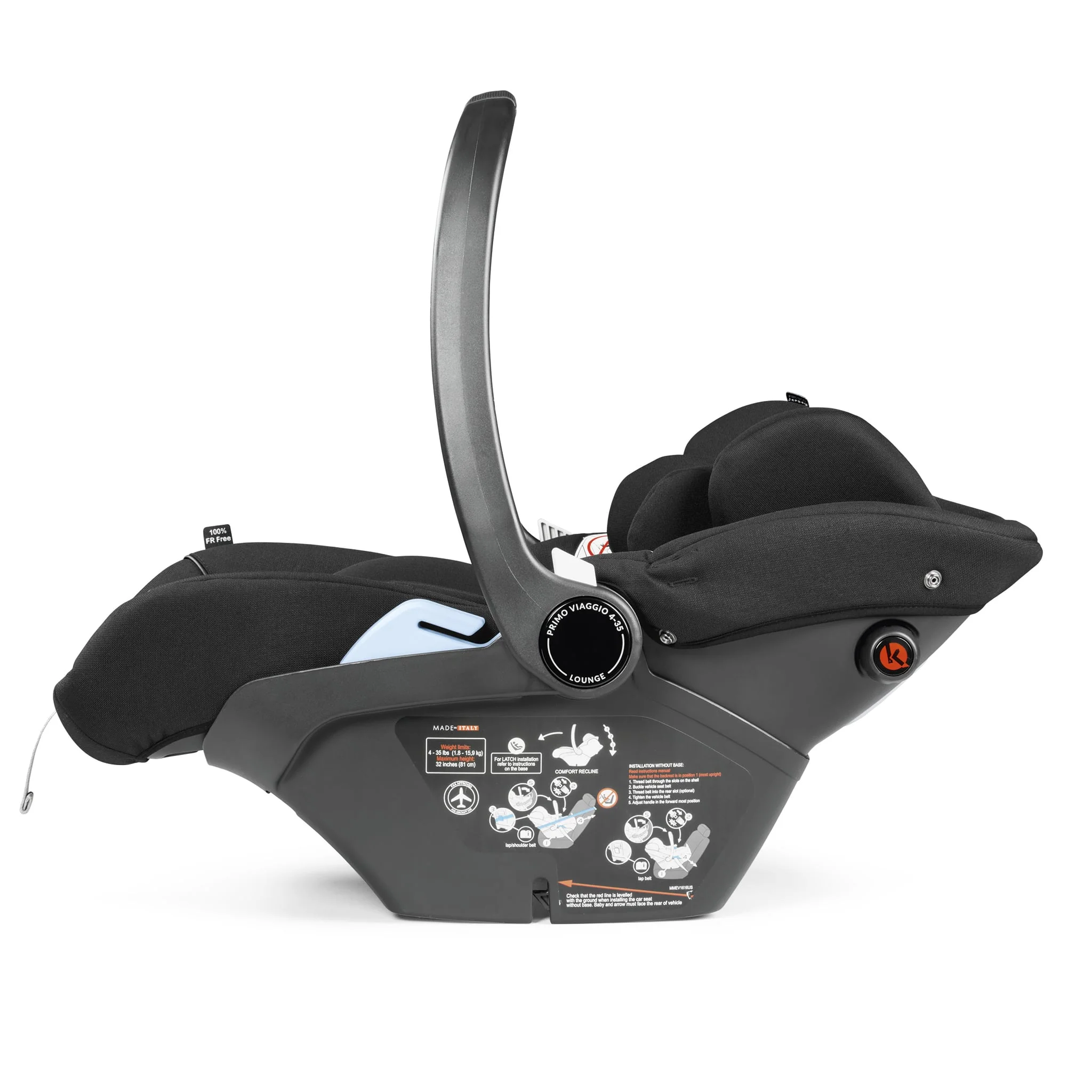Siège d'Auto Primo Viaggio Lounge 4-35lb - Noir - Image 9