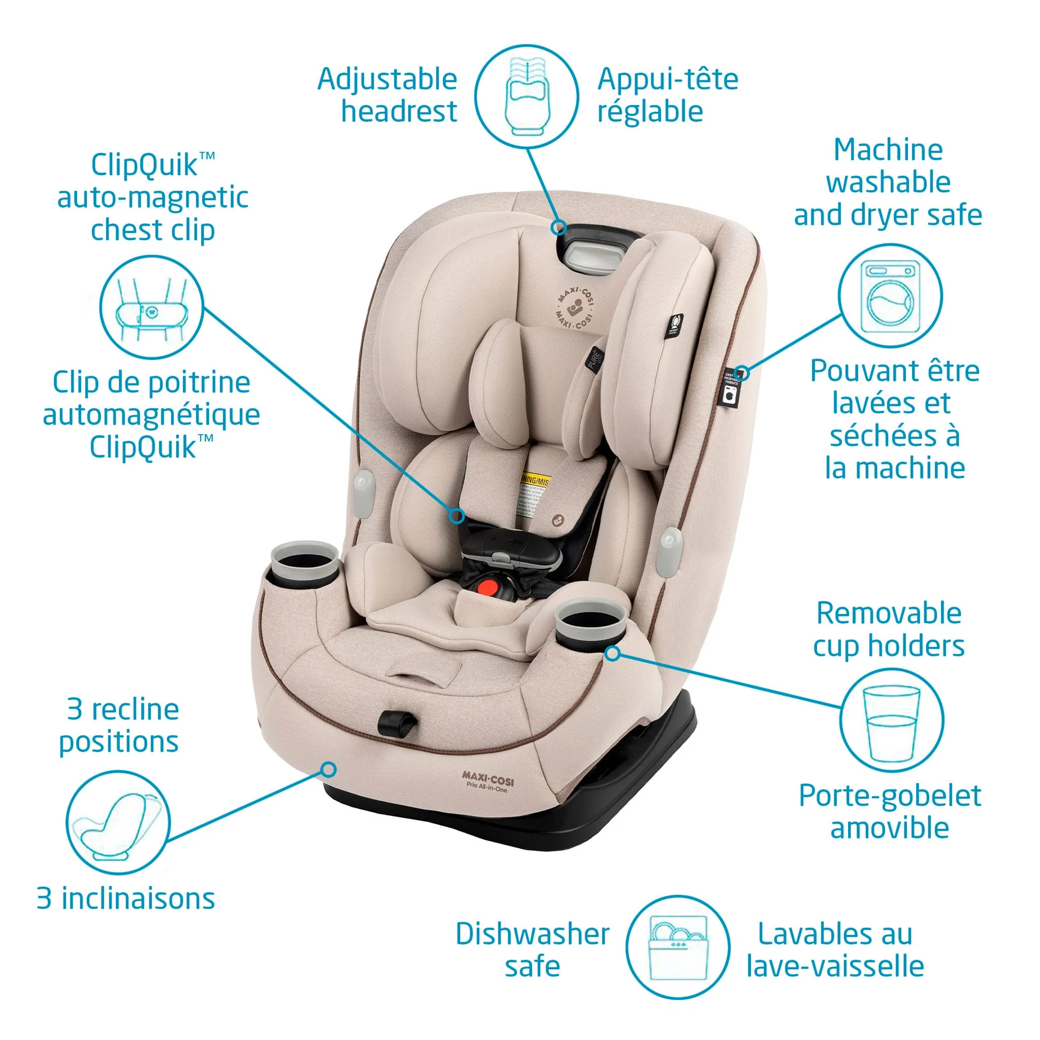 Siège d'Auto Pria All-in-one 4-100lb - Desert Wonder - Image 3