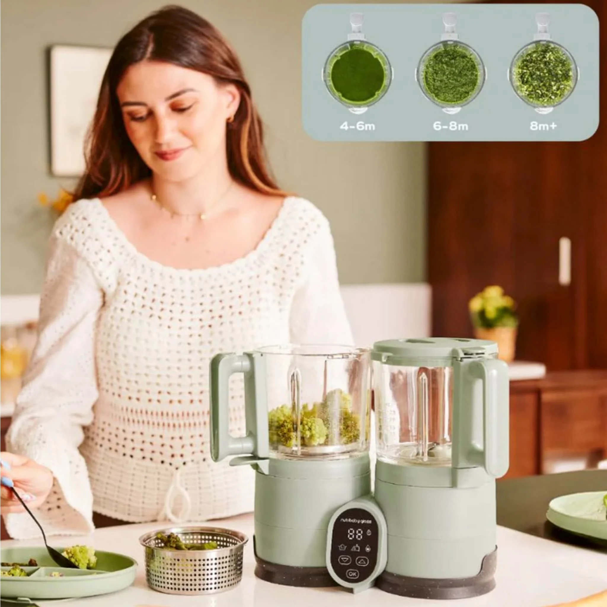 Robot en Verre Cuisson Rapide - Nutribaby Glass Celadon - Image 6
