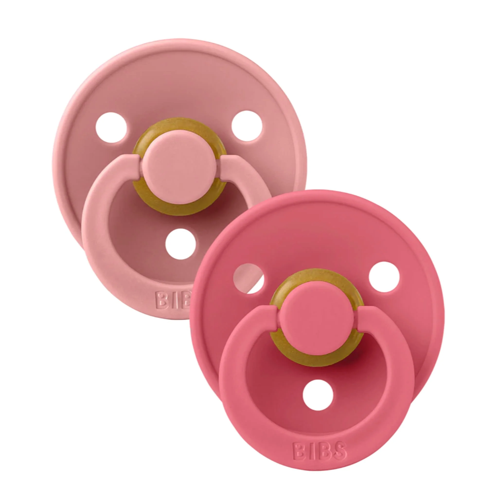 Suce Bibs (2) 0-6mois - Rose / Corail (Grandeur 1)