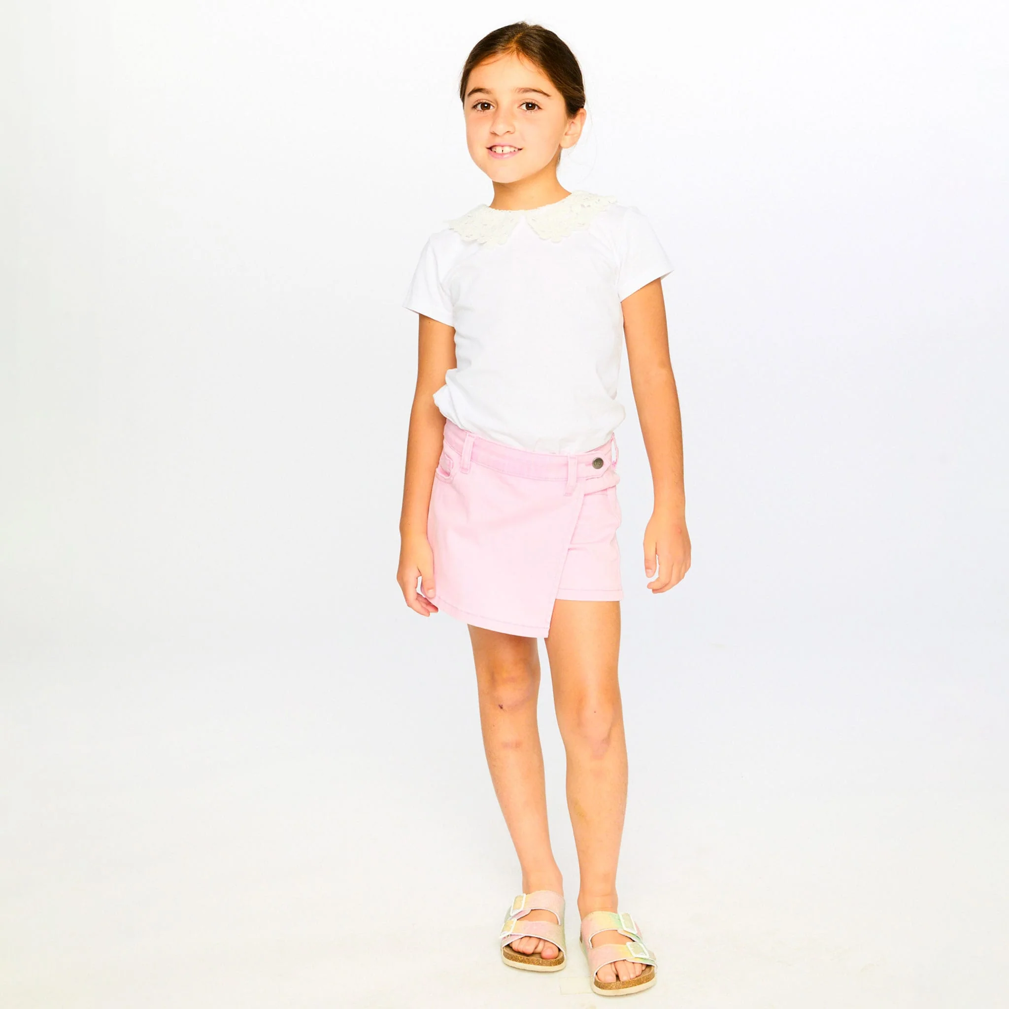 T-shirt Blanc Marguerites 3-6ans - Image 2
