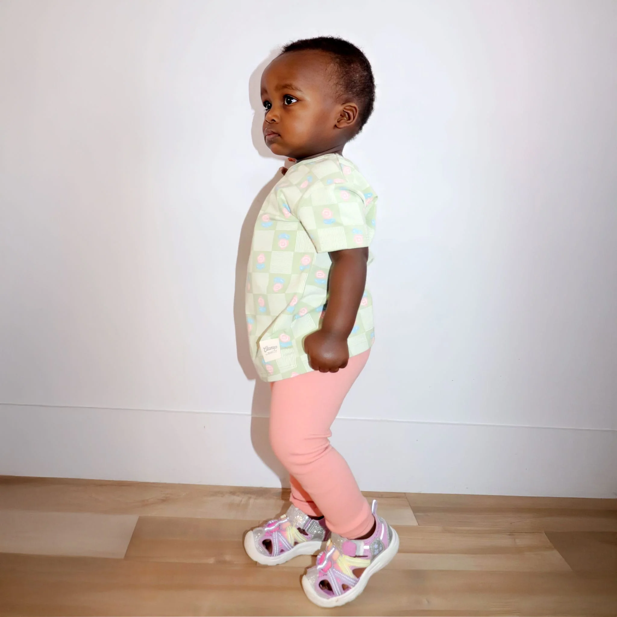 T-shirt Carreaux Floral 2-8ans - Image 6