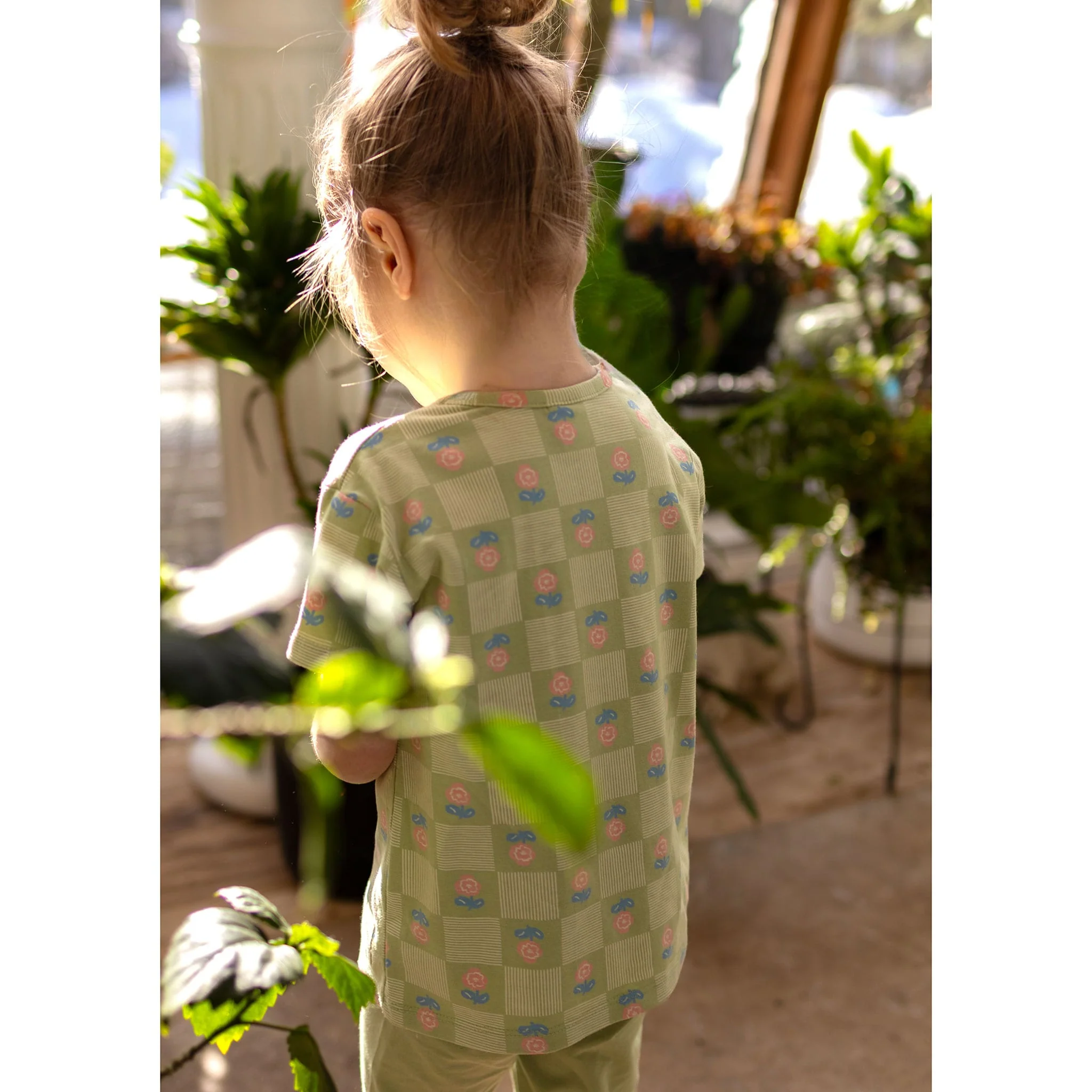 T-shirt Carreaux Floral 2-8ans - Image 8