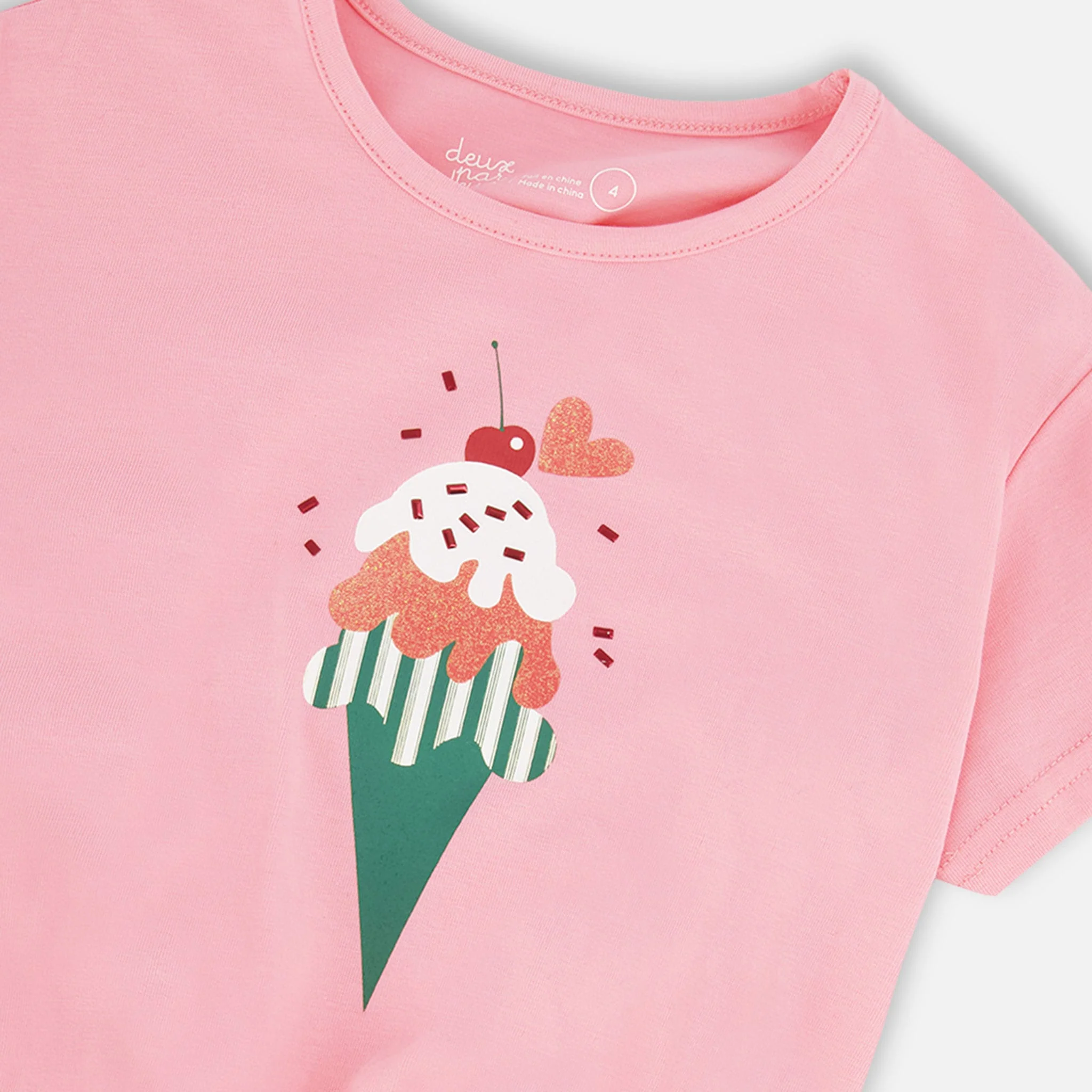 T-shirt Crème Glacé Cerise 3-6ans - Image 5