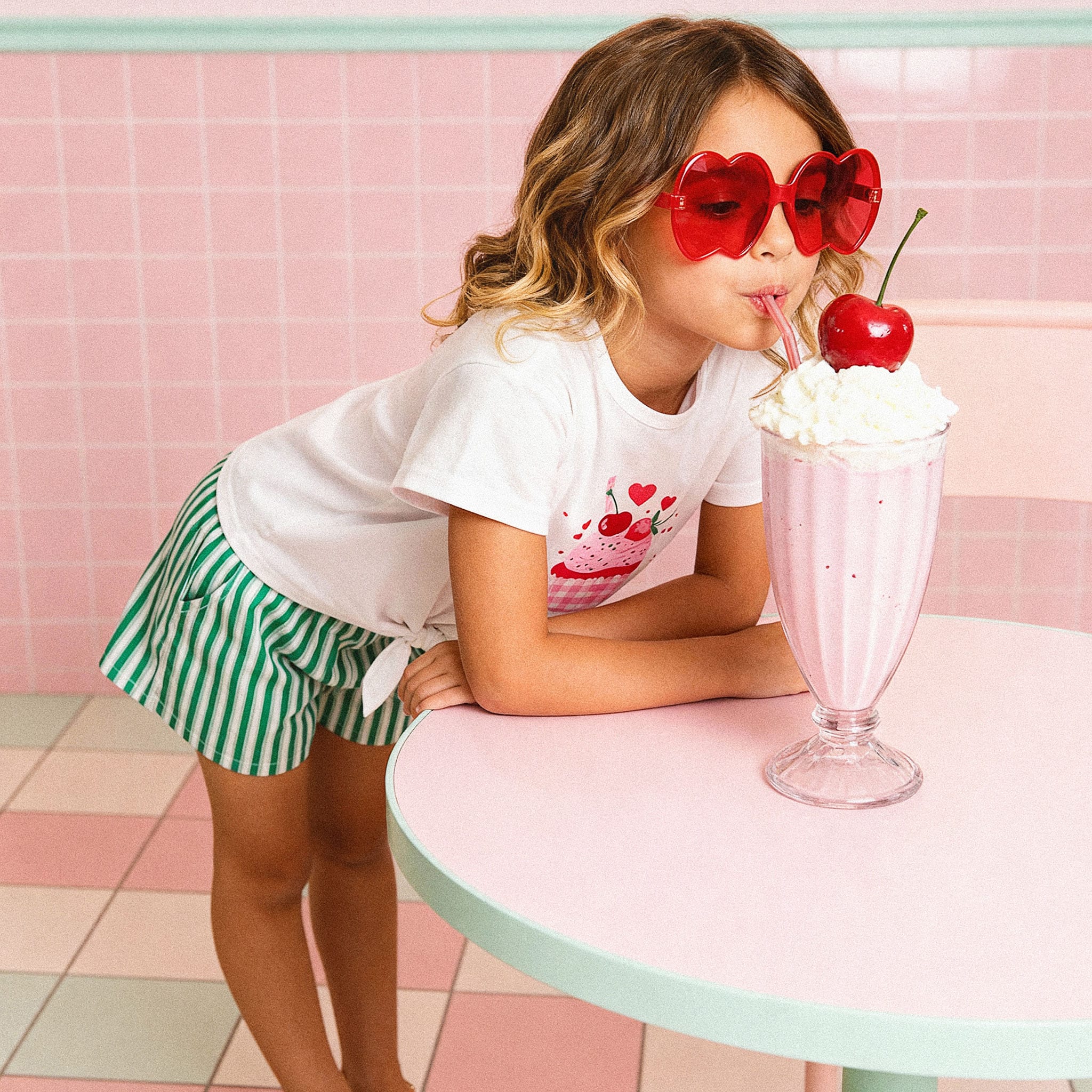 T-shirt Cupcake Cerise 7-10ans - Image 6