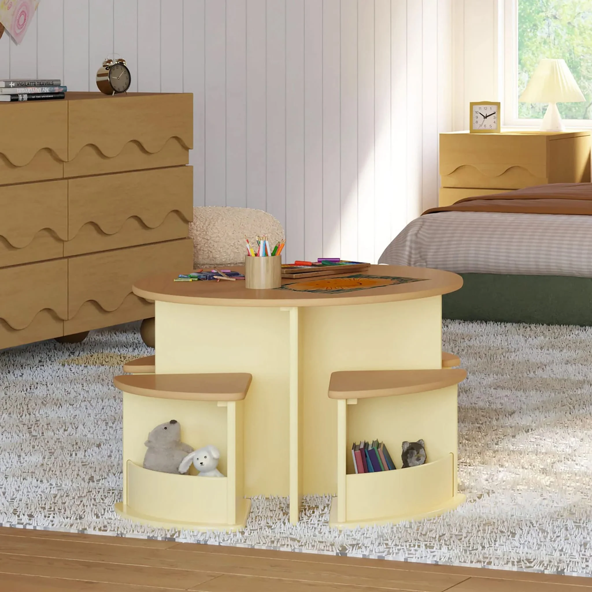 Table de jeu emboîtable Nessa - Miel et Jaune - Image 8