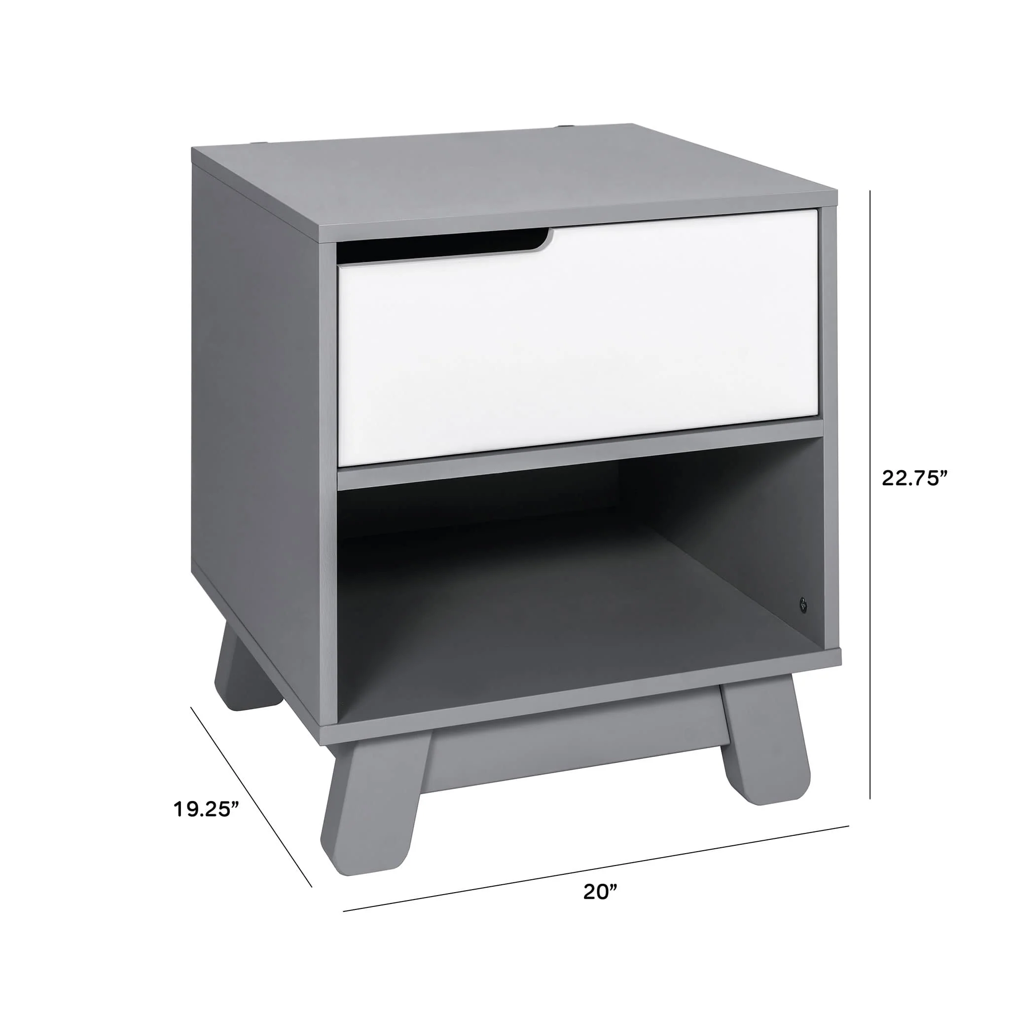 Table de Nuit Hudson avec port USB - Blanc - Image 8