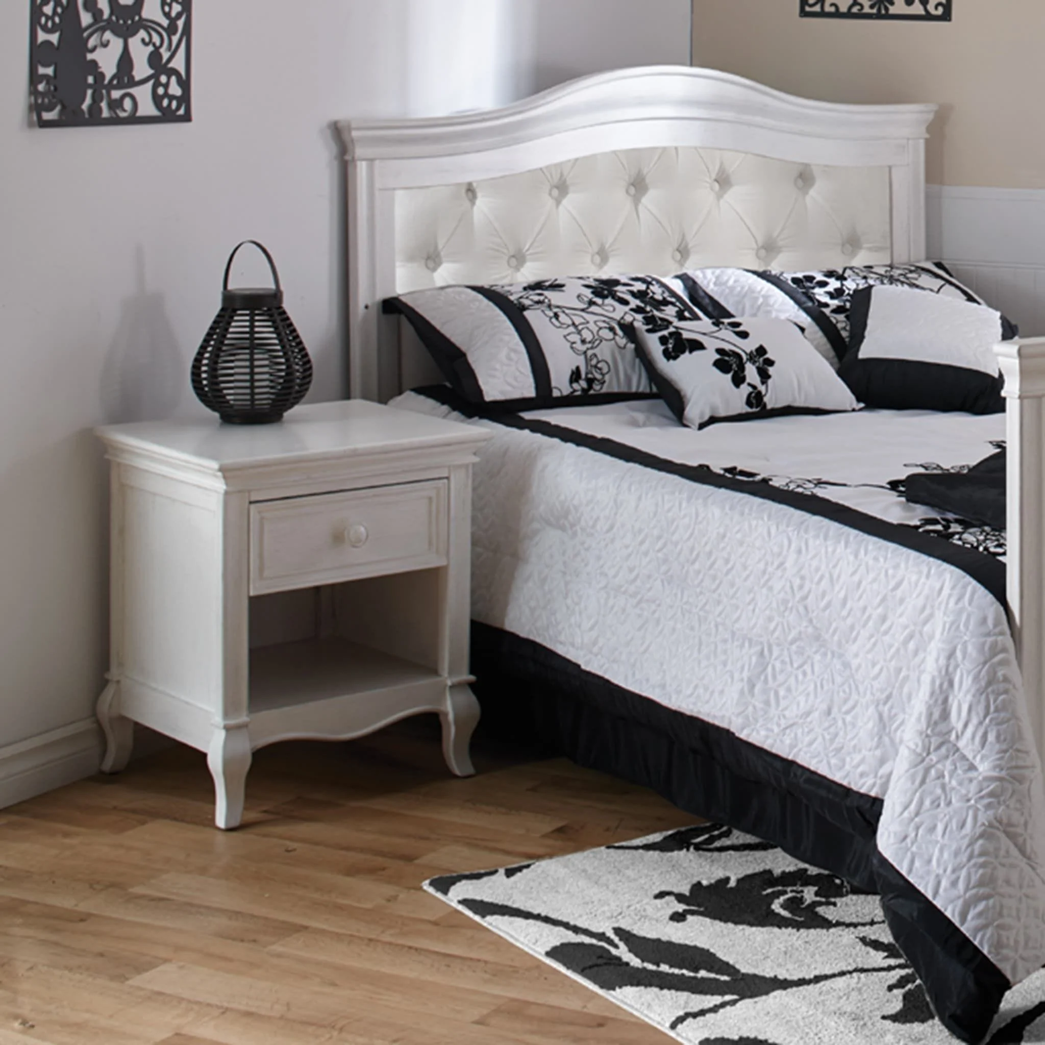 Table de Nuit Diamante - Blanc Vintage - Image 2