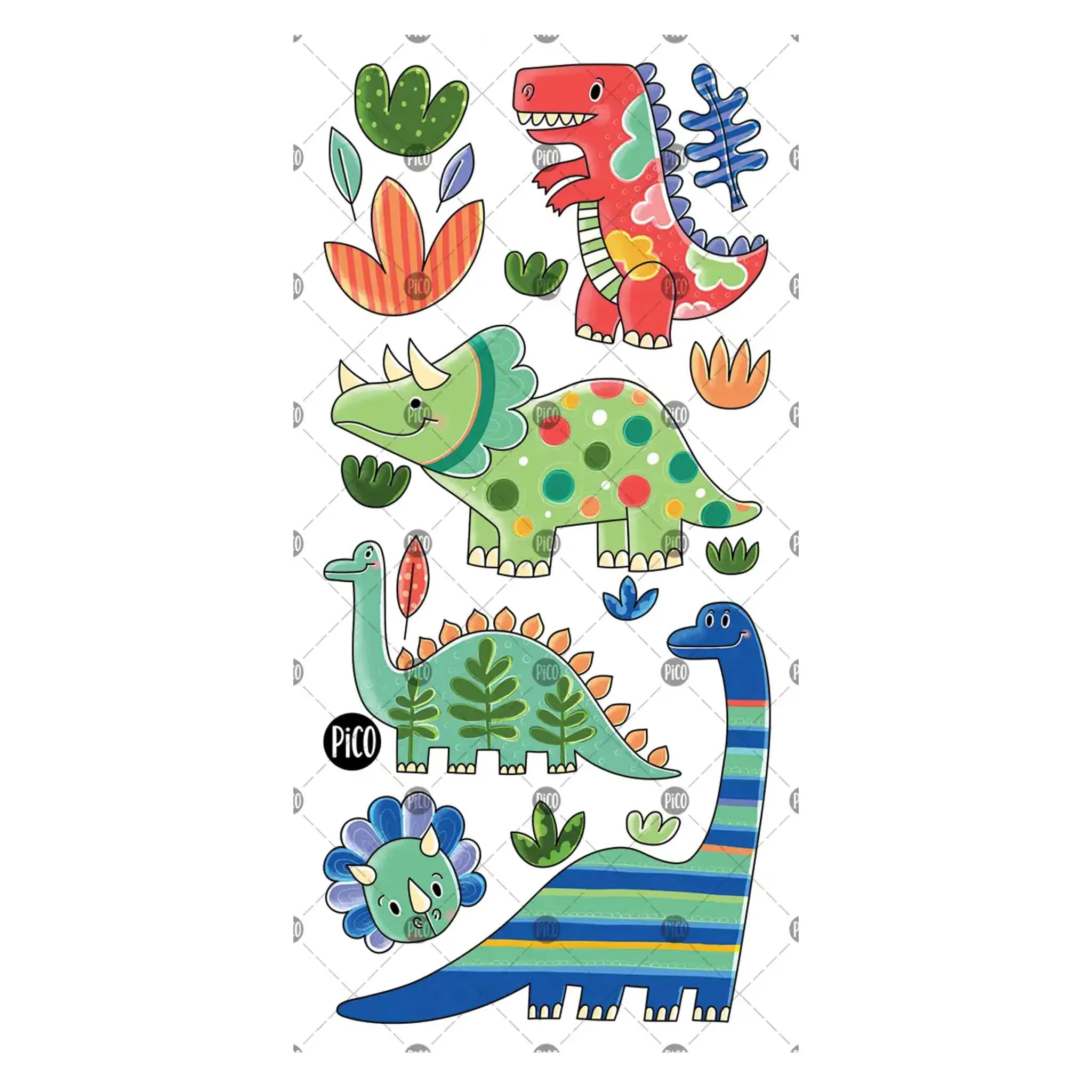 Tatouages Pico - Les dinos colorés - Image 3