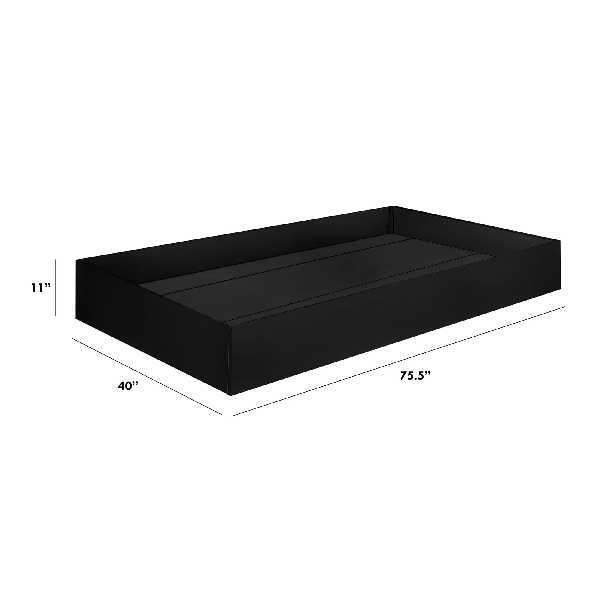 Tiroir de Rangement pour Lit Gigogne Simple Universel - Noir - Image 3