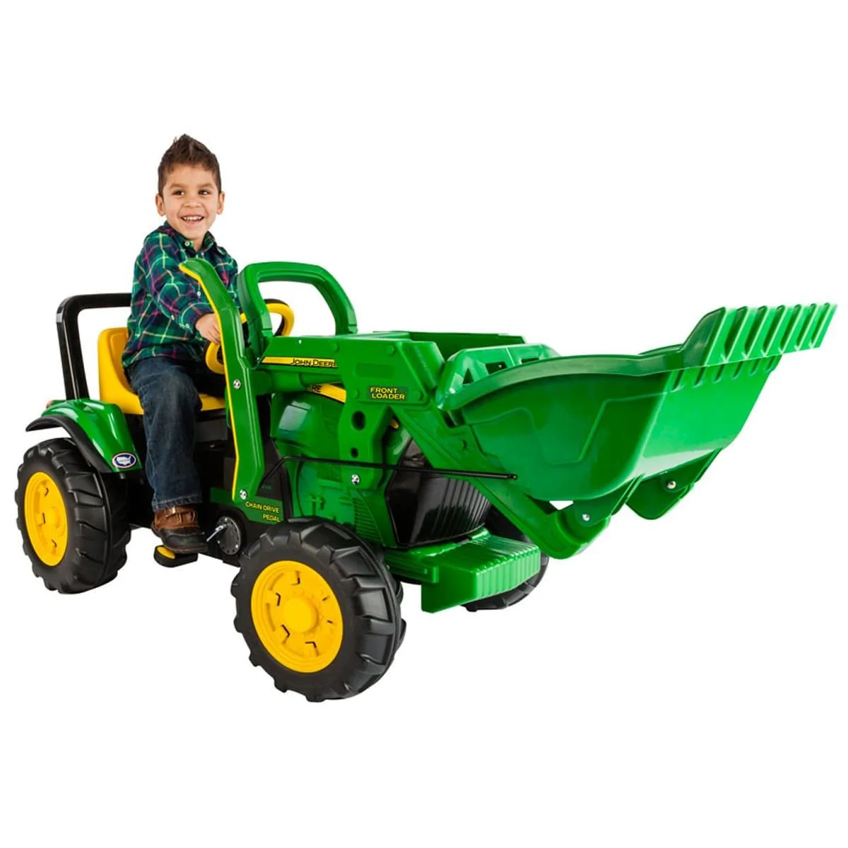 Gros Tracteur John Deere avec Chargeur Frontal - Vert et Jaune - Image 6