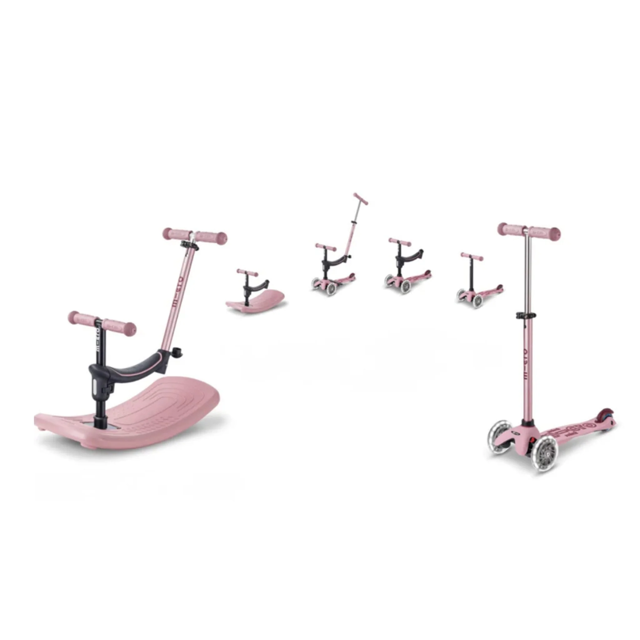 Trottinette Mini Rock&go LED - Dusty Rose - Image 13