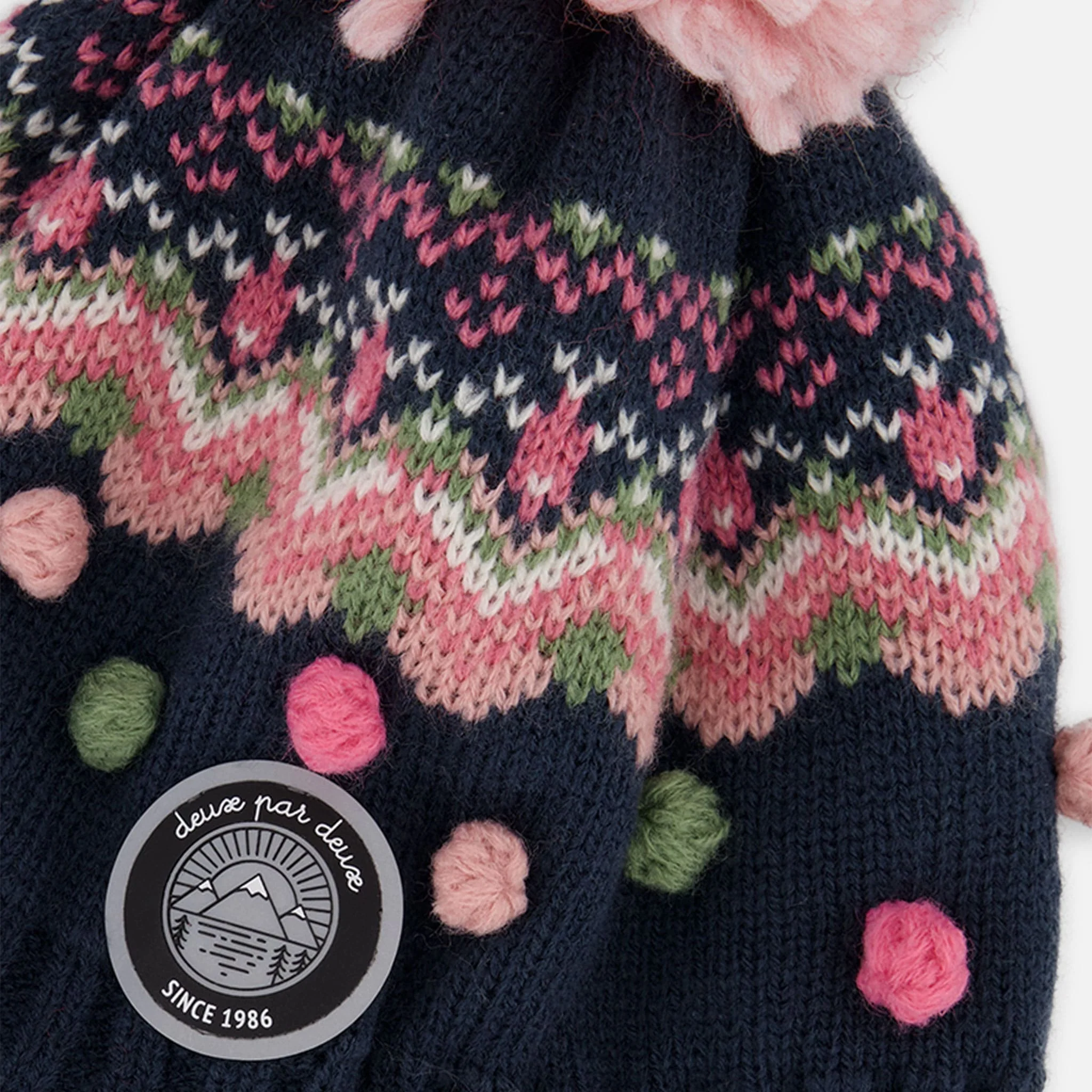 Tuque Tricot Navy Jacquard 2-14ans - Image 3