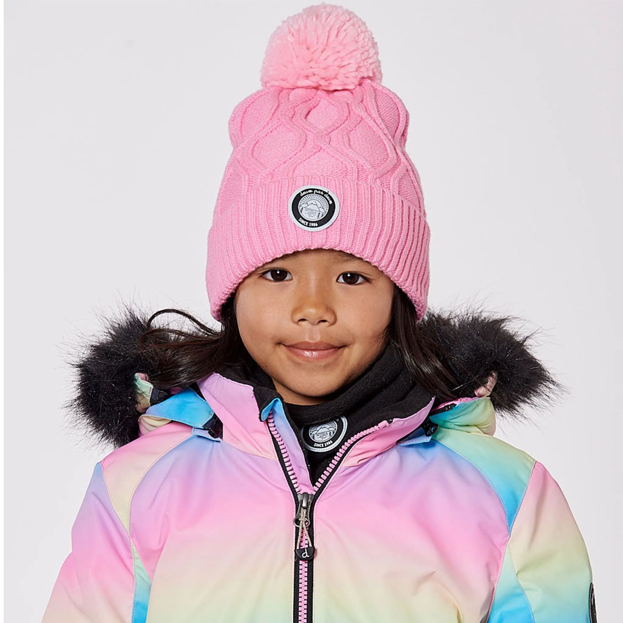 Tuque Tricot Rose 2-14ans - Image 2