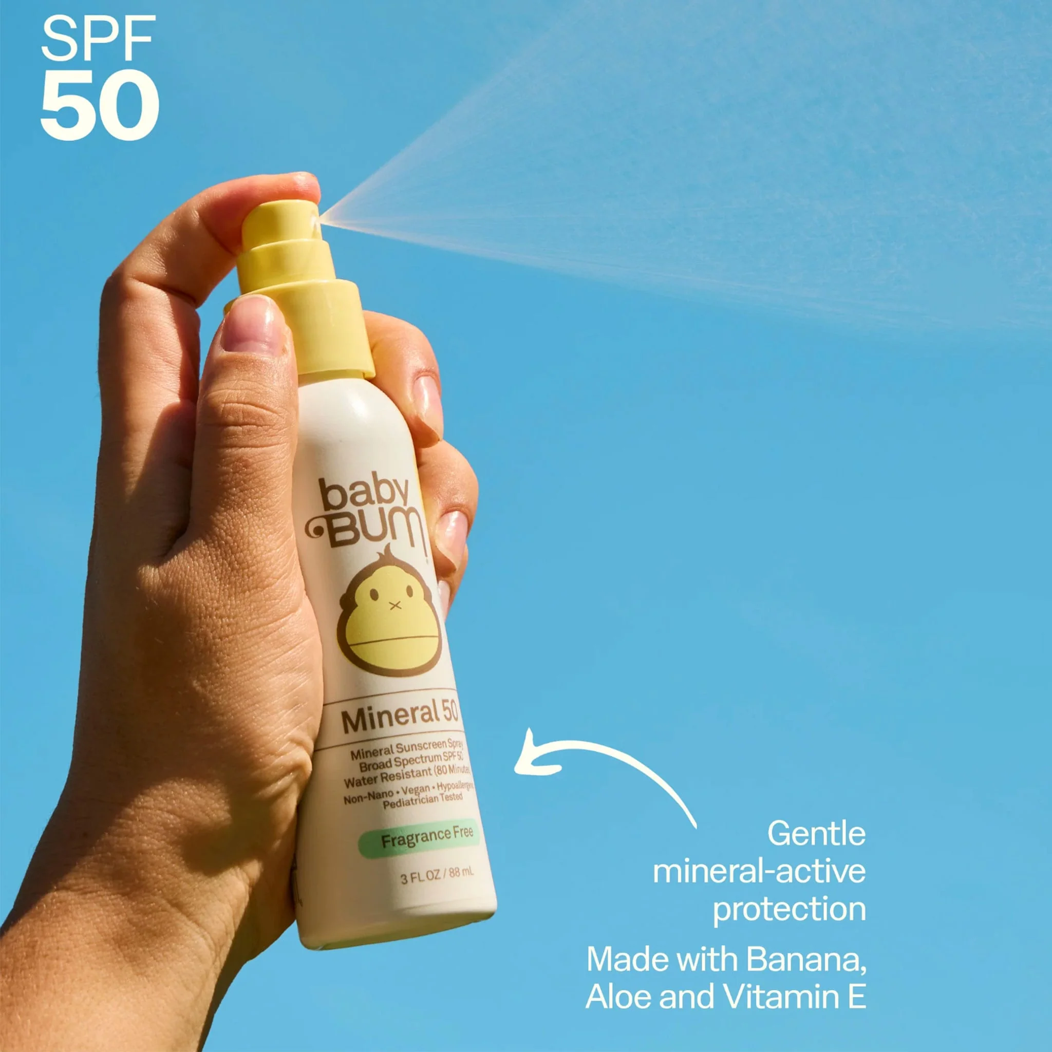 Crème Solaire Minéral Vaporisateur FPS 50 Sans Fragrance - Image 3