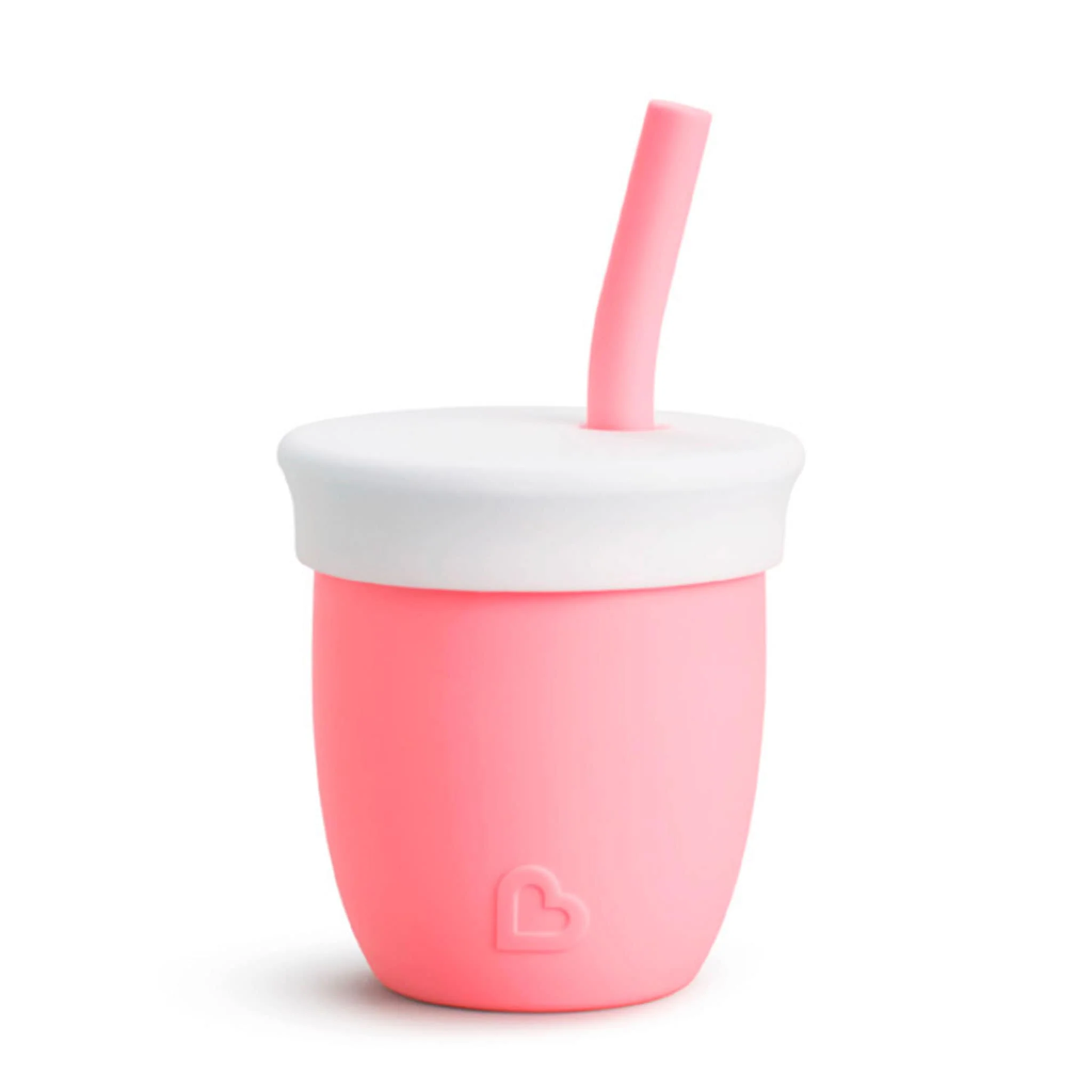 Verre en Silicone avec Paille 4oz - Corail