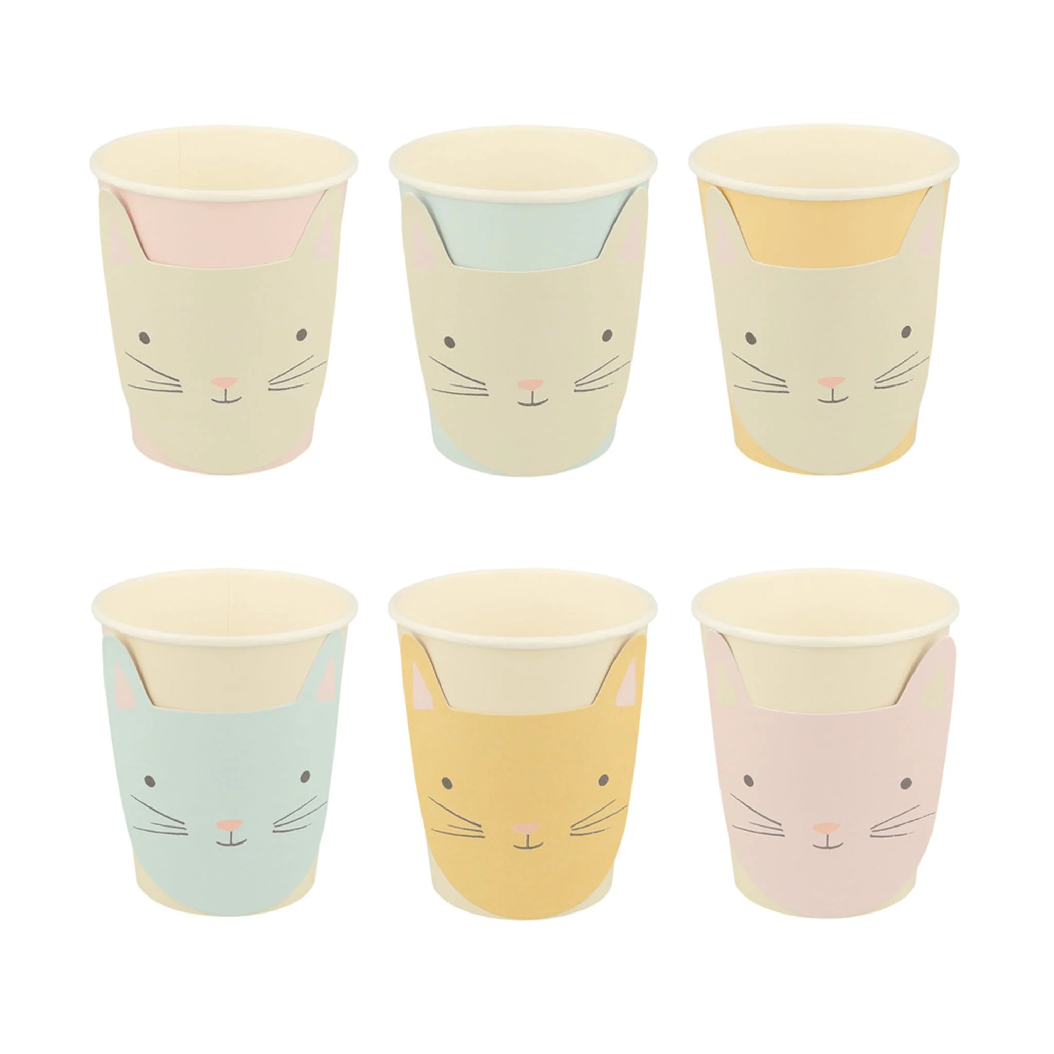 Verres de Carton Chatons Mignons (8)