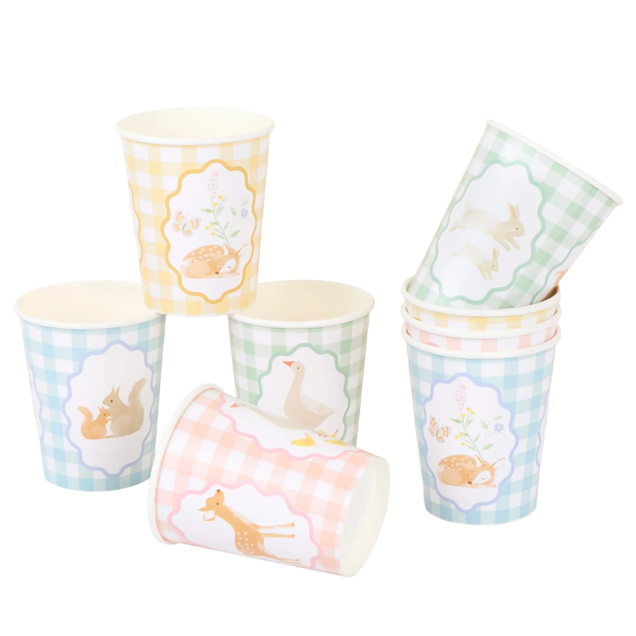 Verres de Carton(8) Petits Animaux