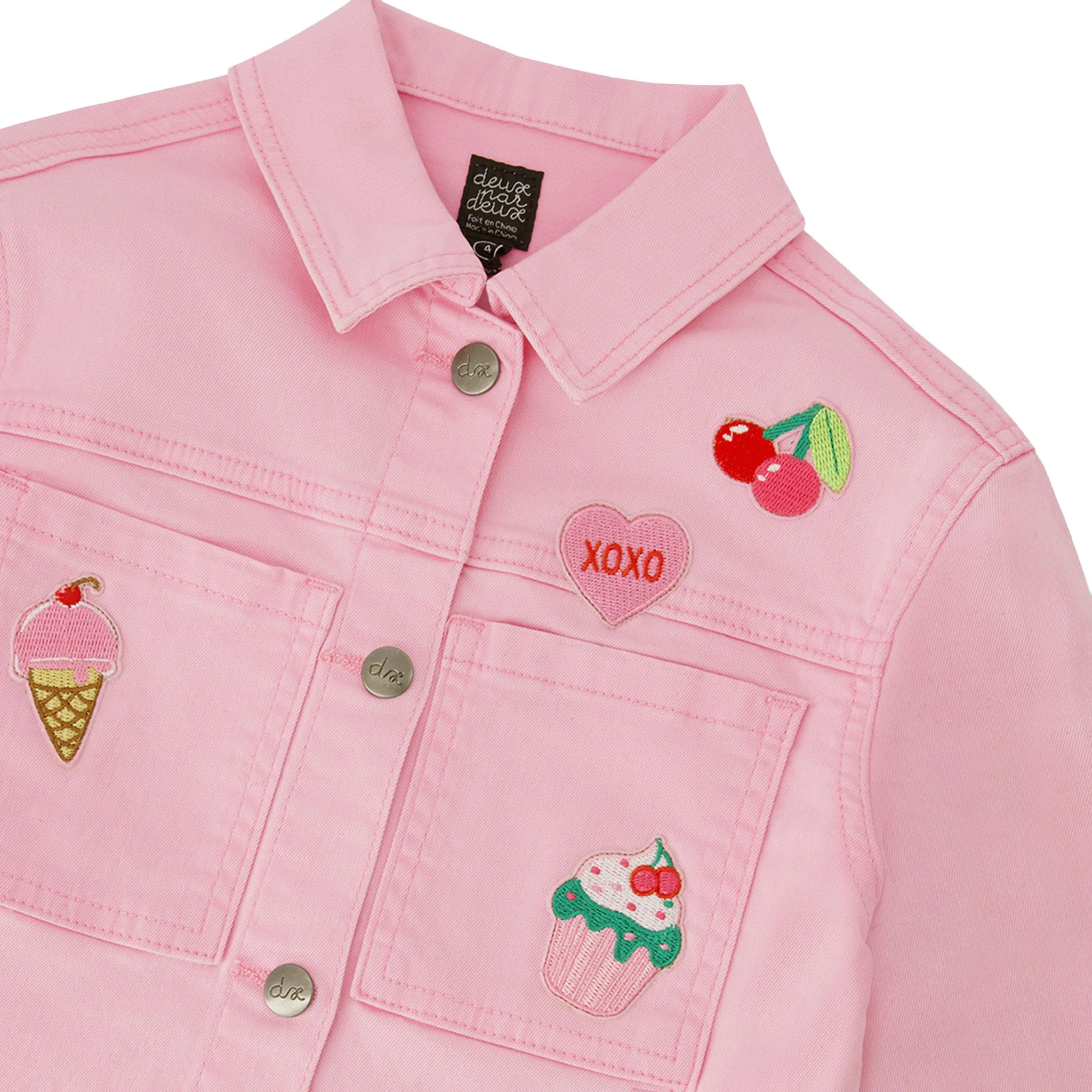 Veste Denim Rose Cerise 2-7ans - Image 6